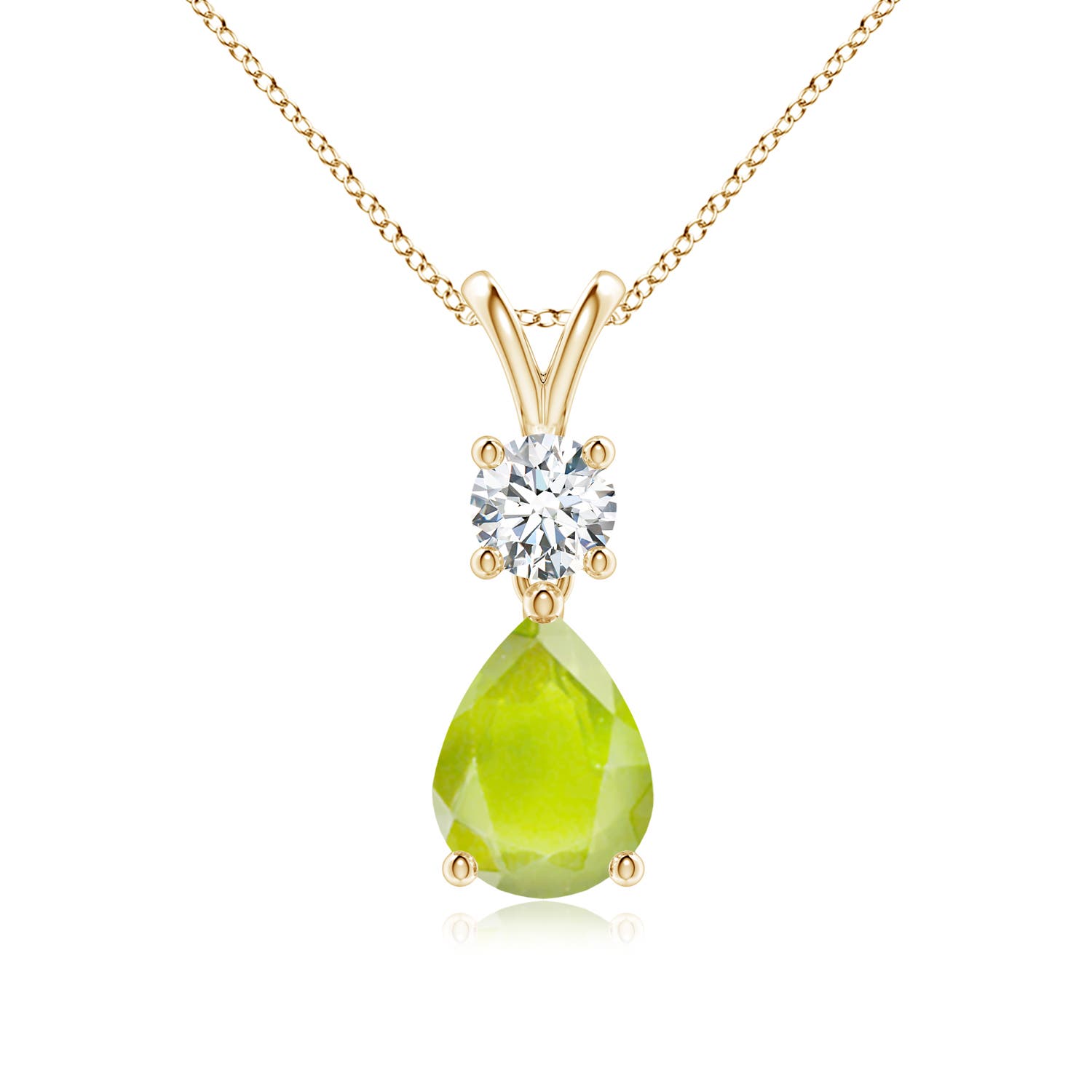 A - Peridot / 1.33 CT / 14 KT Yellow Gold