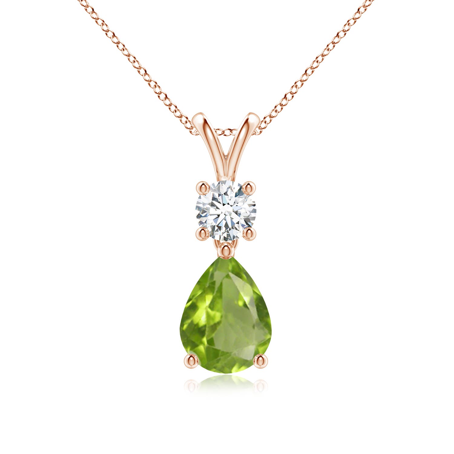 AA - Peridot / 1.33 CT / 14 KT Rose Gold