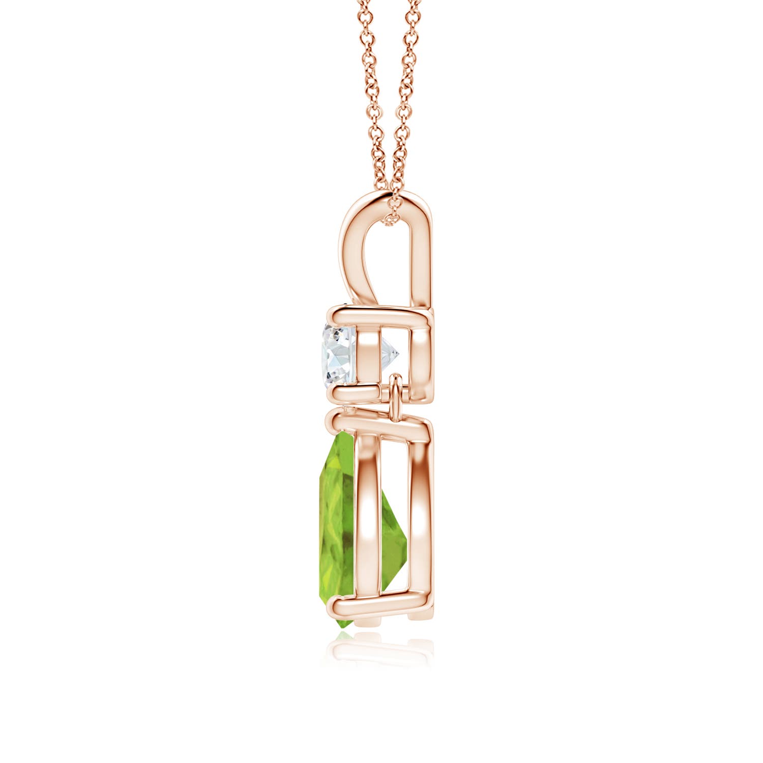 AA - Peridot / 1.33 CT / 14 KT Rose Gold