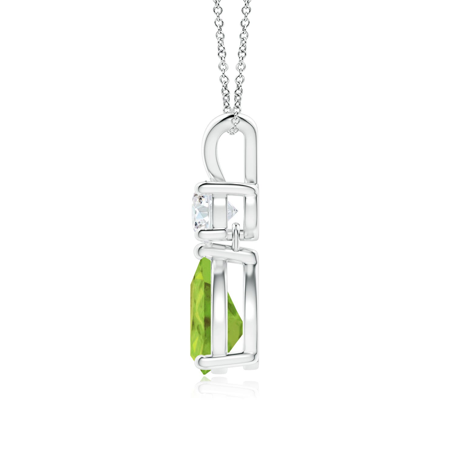 AA - Peridot / 1.33 CT / 14 KT White Gold