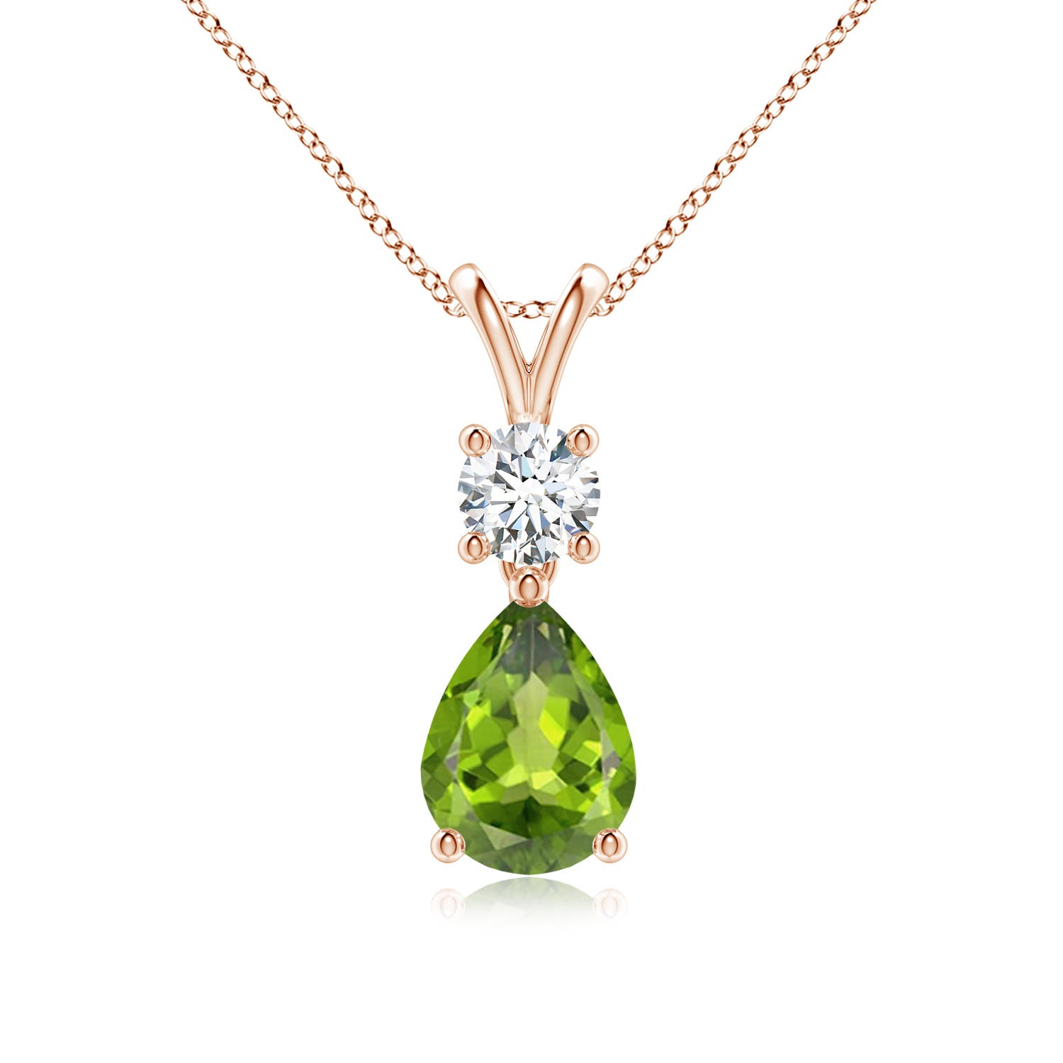 AAA - Peridot / 1.33 CT / 14 KT Rose Gold