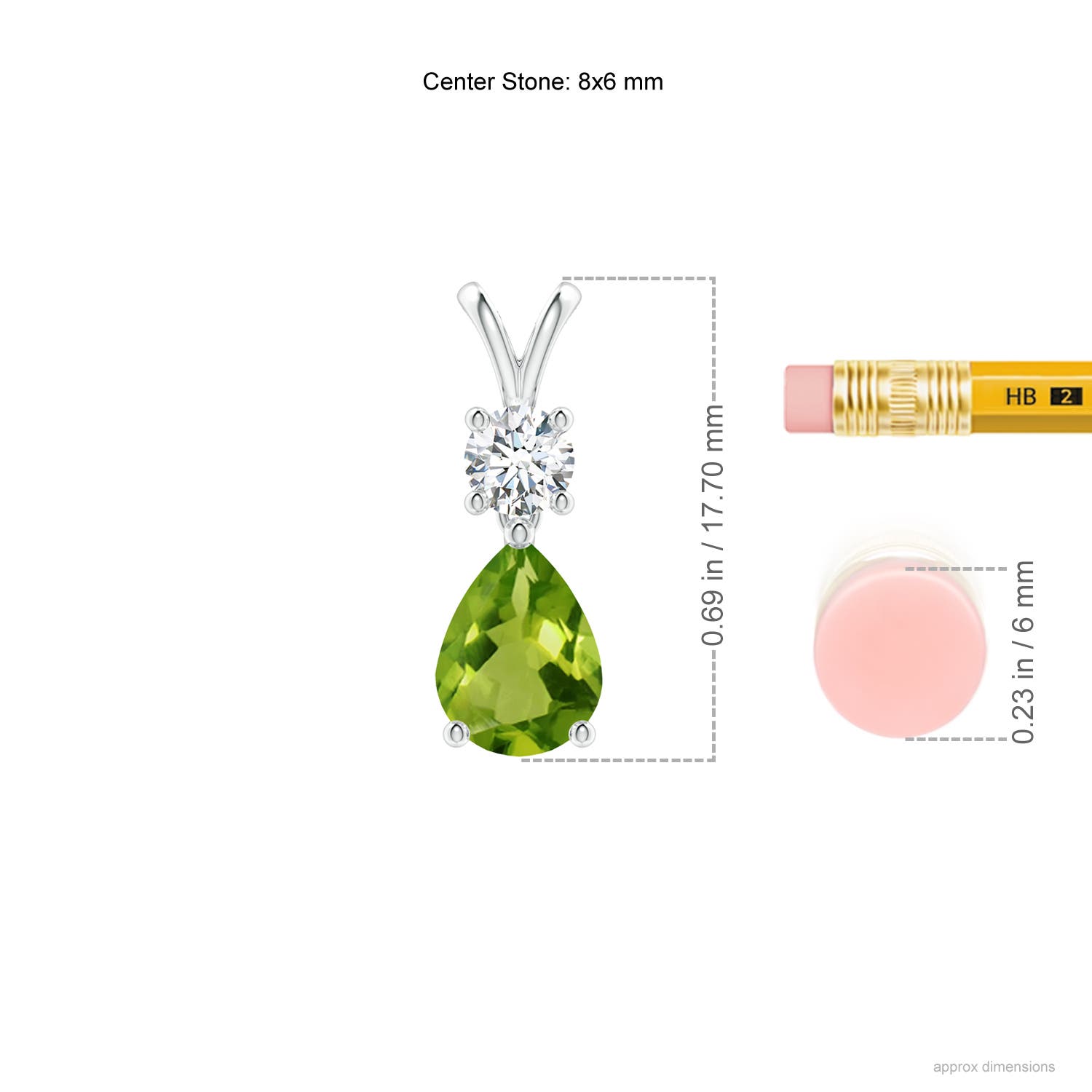 AAAA - Peridot / 1.33 CT / 14 KT White Gold