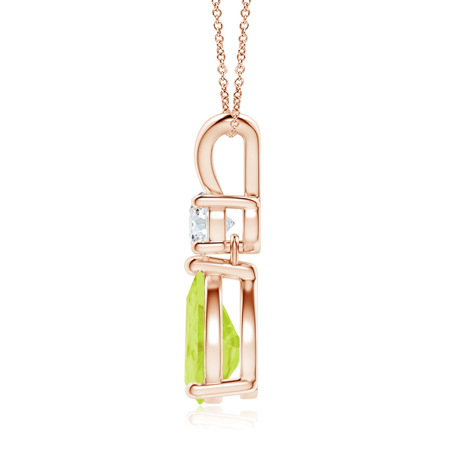 A - Peridot / 1.83 CT / 14 KT Rose Gold