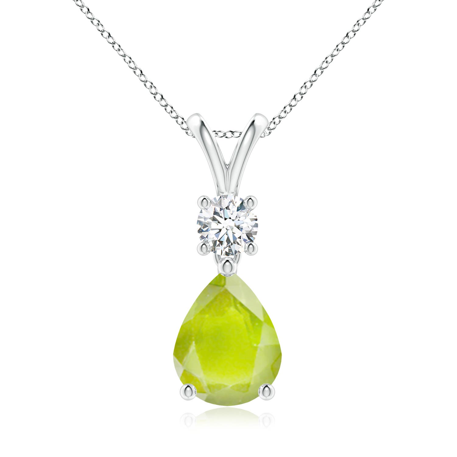 A - Peridot / 1.83 CT / 14 KT White Gold