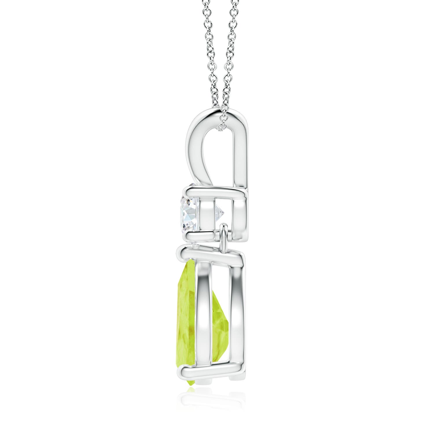 A - Peridot / 1.83 CT / 14 KT White Gold