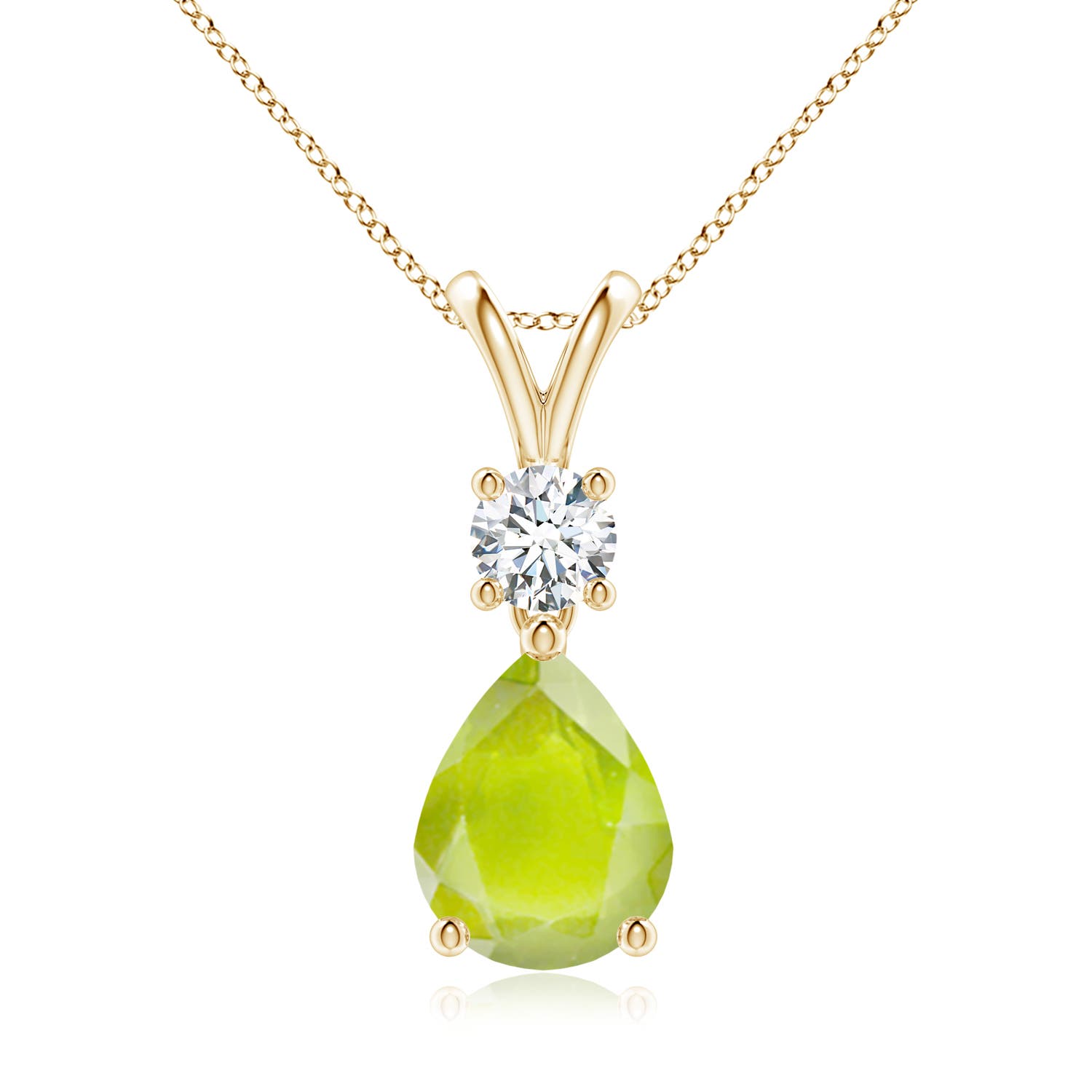 A - Peridot / 1.83 CT / 14 KT Yellow Gold