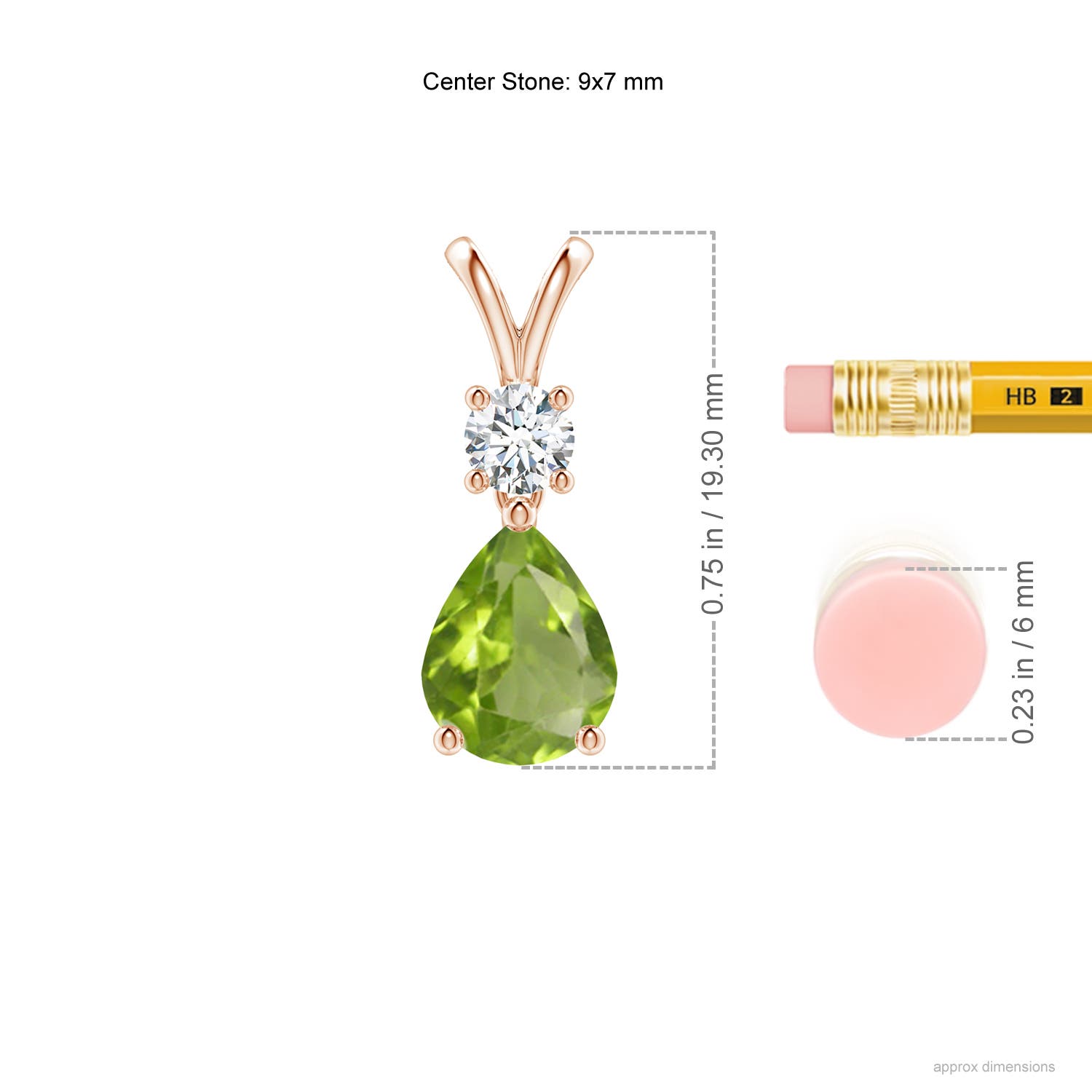 AA - Peridot / 1.83 CT / 14 KT Rose Gold