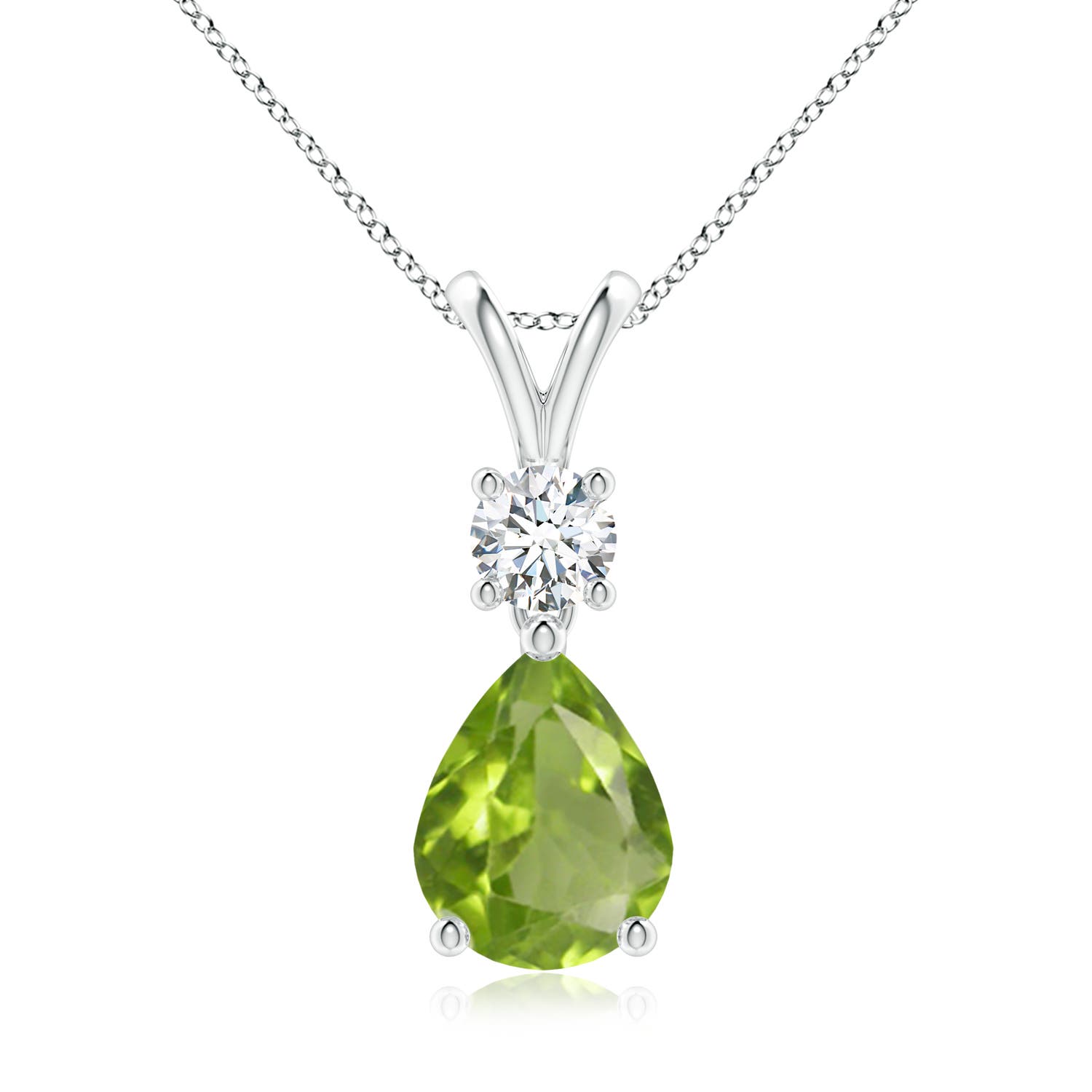 AA - Peridot / 1.83 CT / 14 KT White Gold