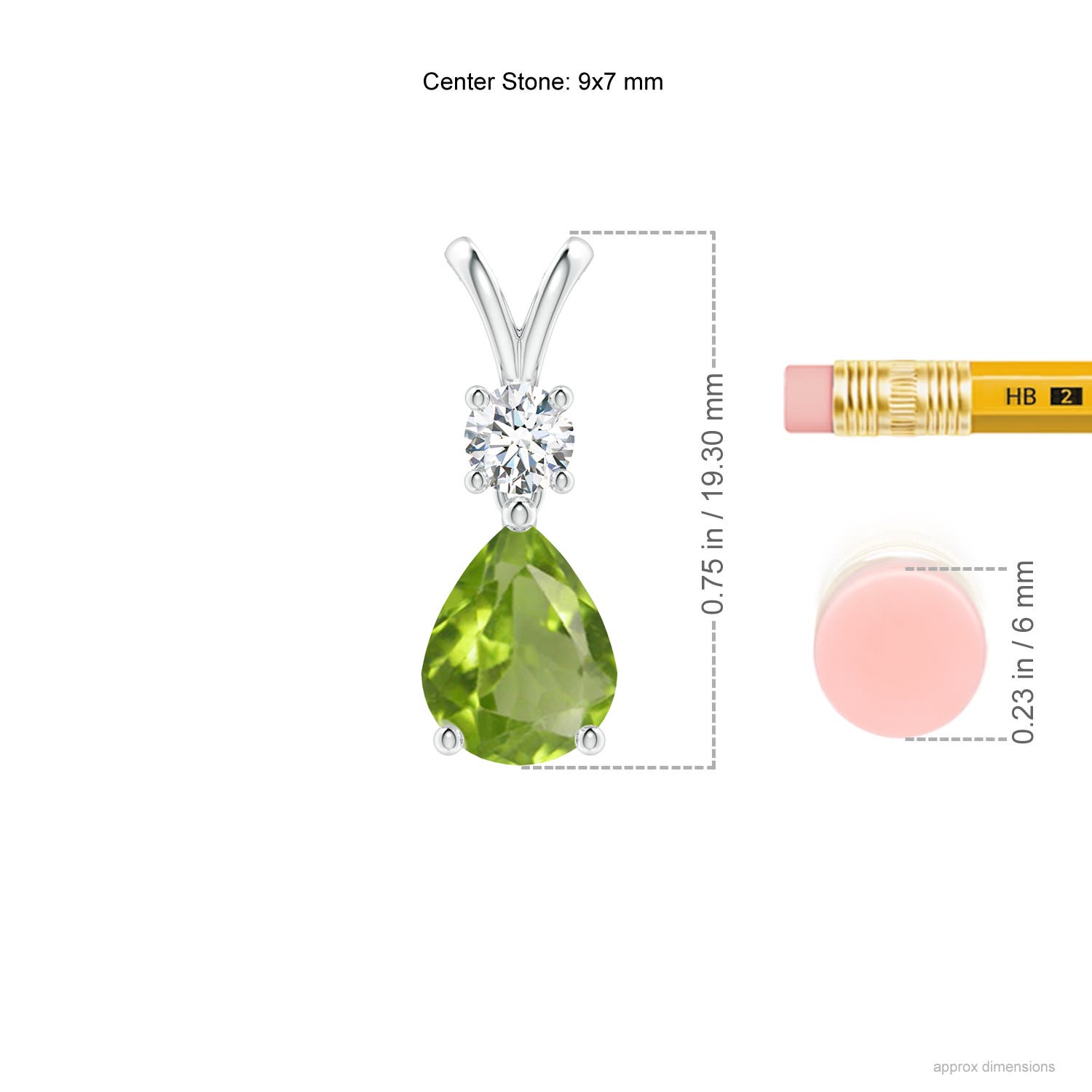 AA - Peridot / 1.83 CT / 14 KT White Gold