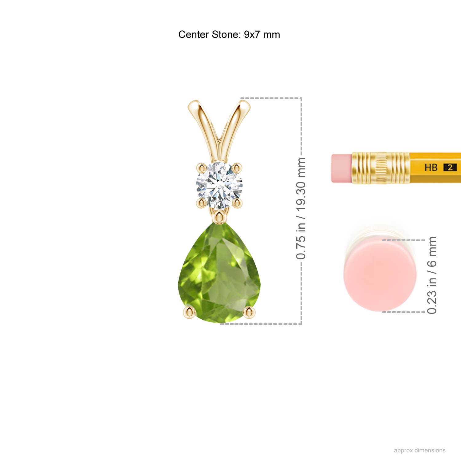 AA - Peridot / 1.83 CT / 14 KT Yellow Gold