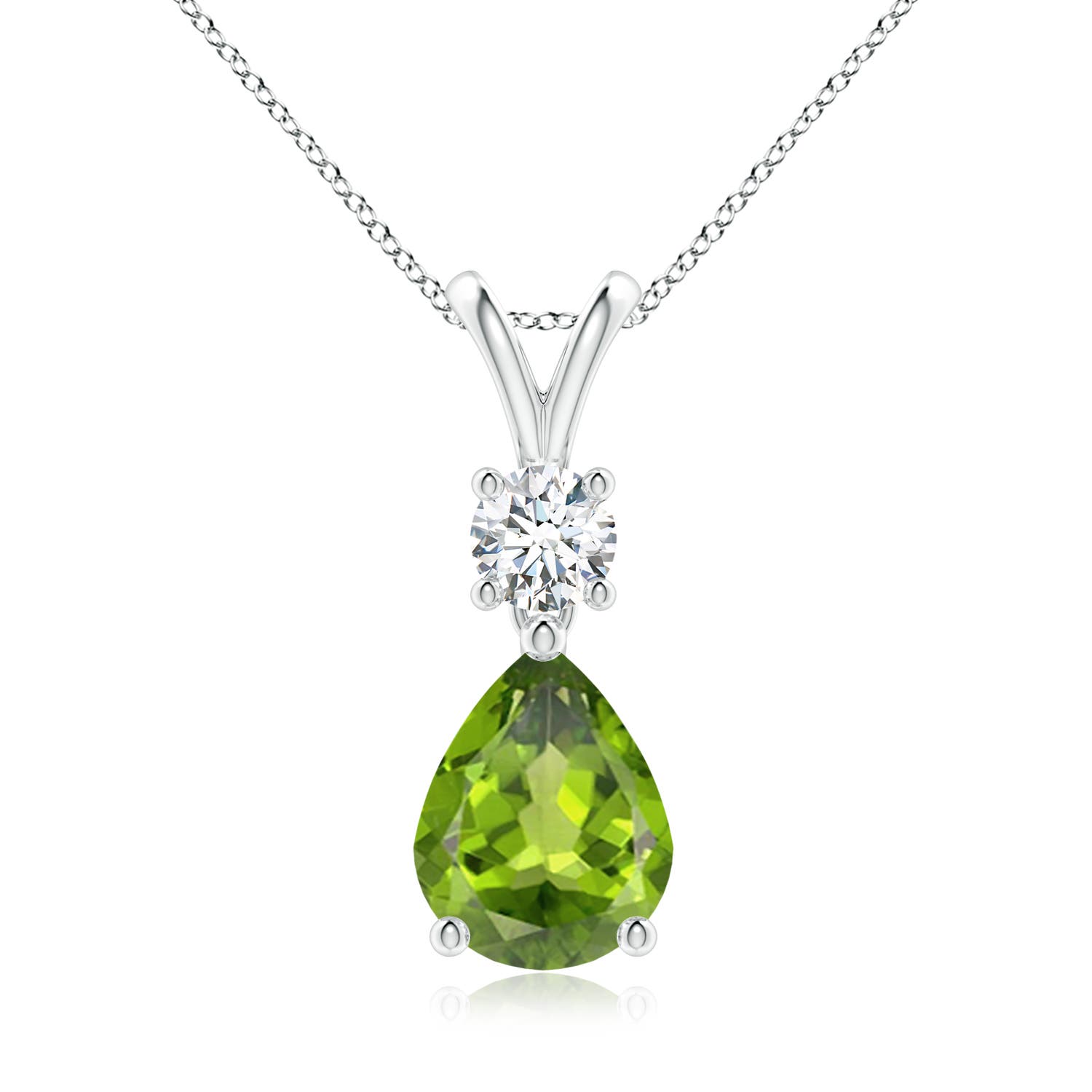 AAA - Peridot / 1.83 CT / 14 KT White Gold