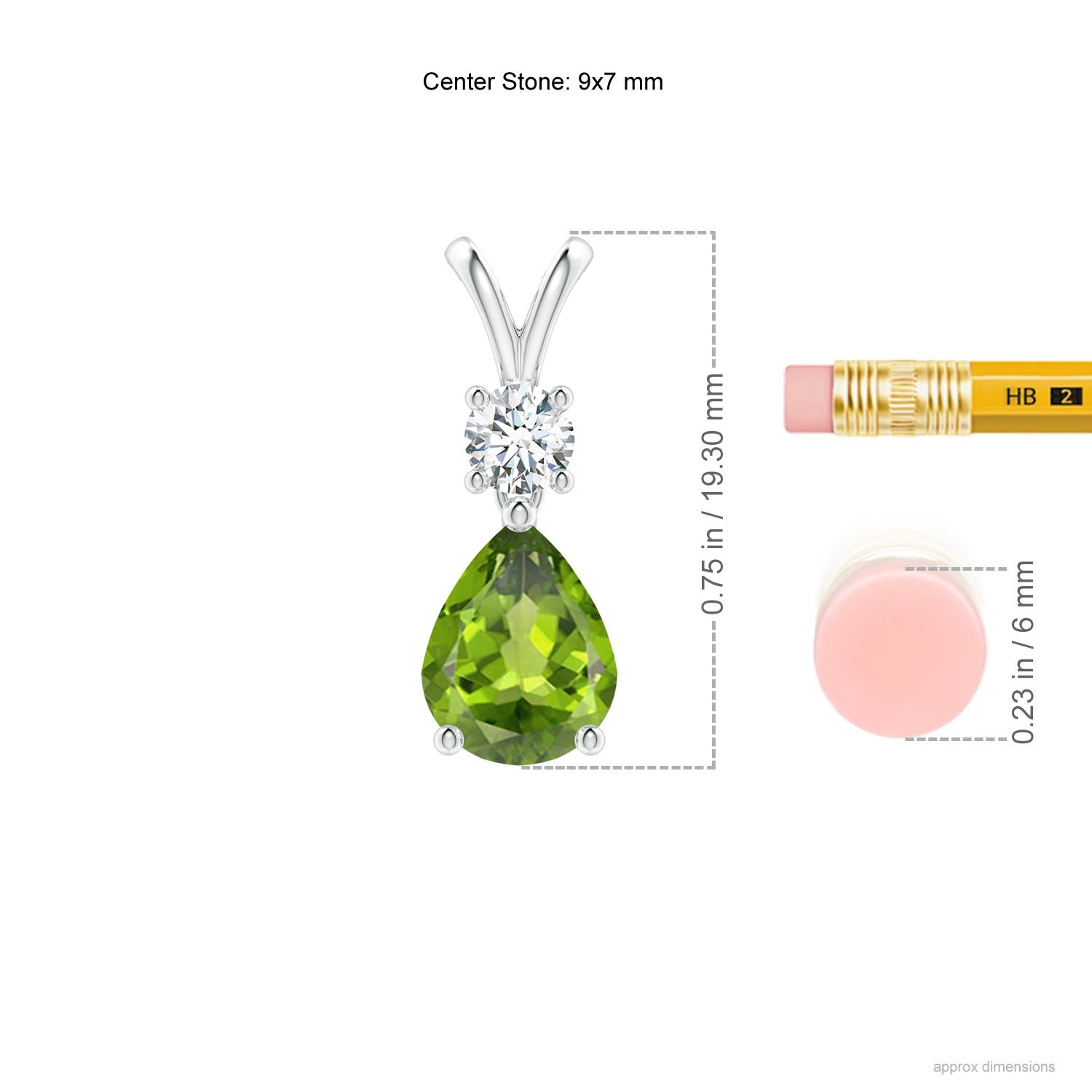 AAA - Peridot / 1.83 CT / 14 KT White Gold