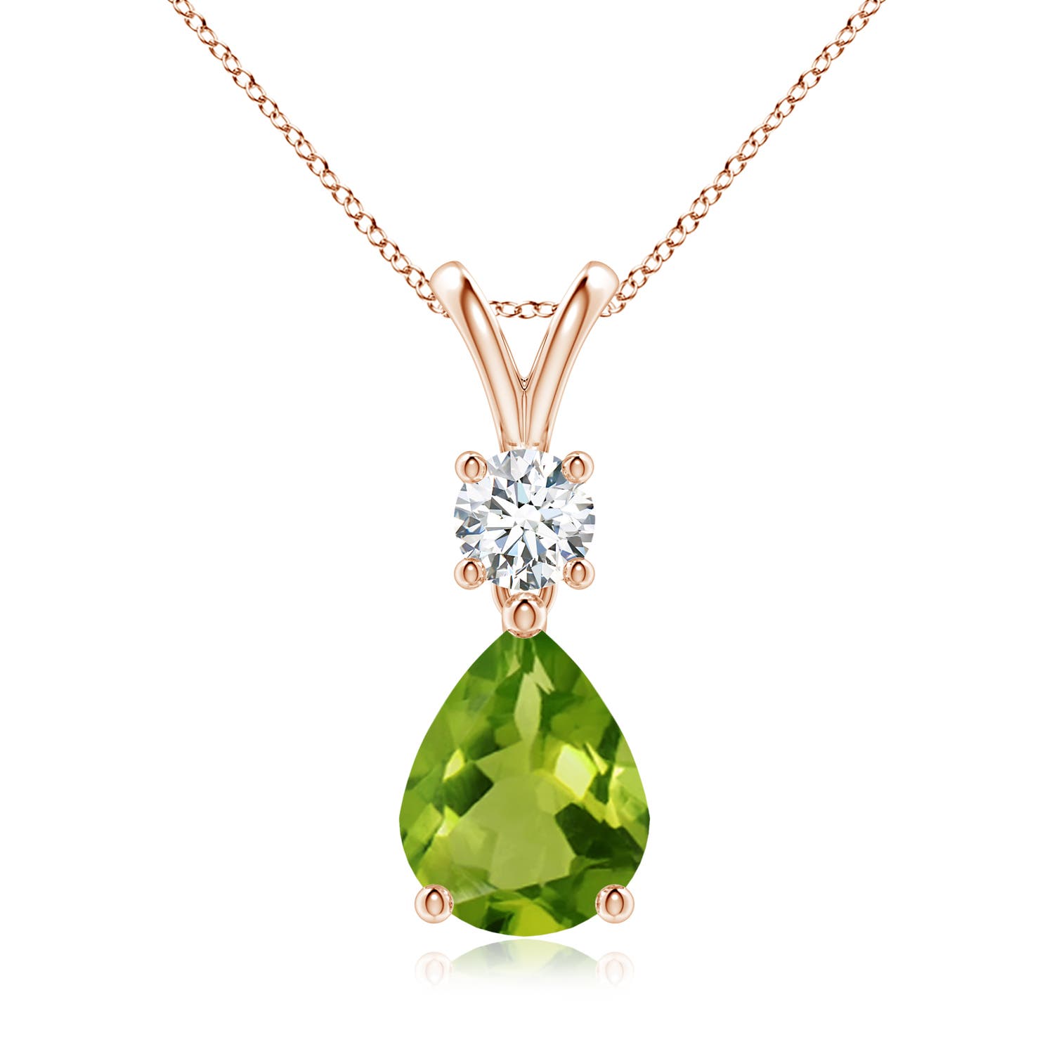 AAAA - Peridot / 1.83 CT / 14 KT Rose Gold