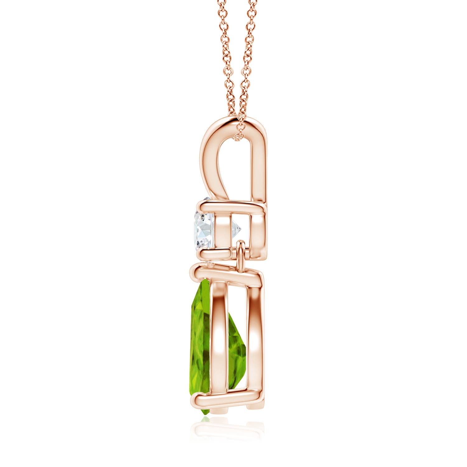 AAAA - Peridot / 1.83 CT / 14 KT Rose Gold