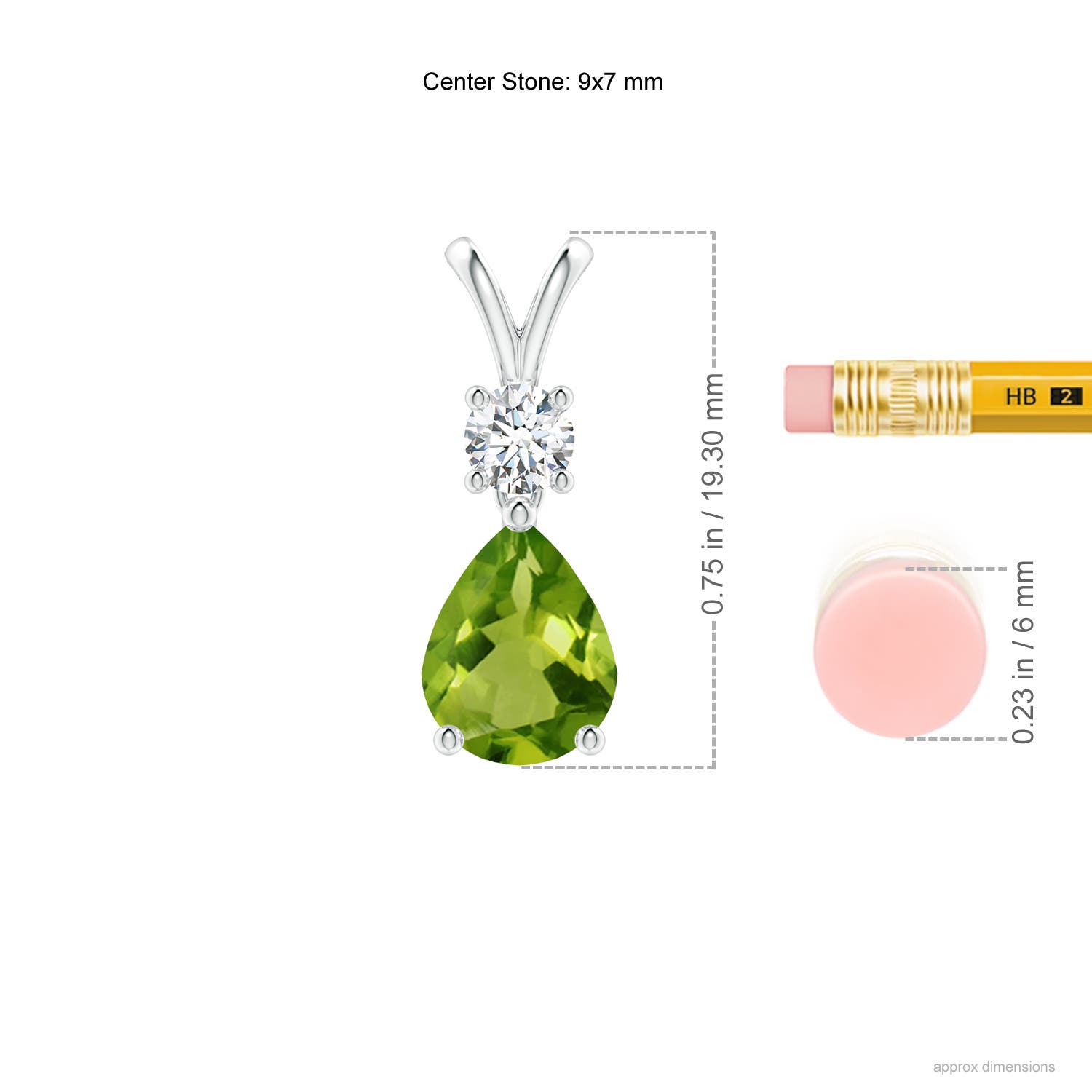 AAAA - Peridot / 1.83 CT / 14 KT White Gold