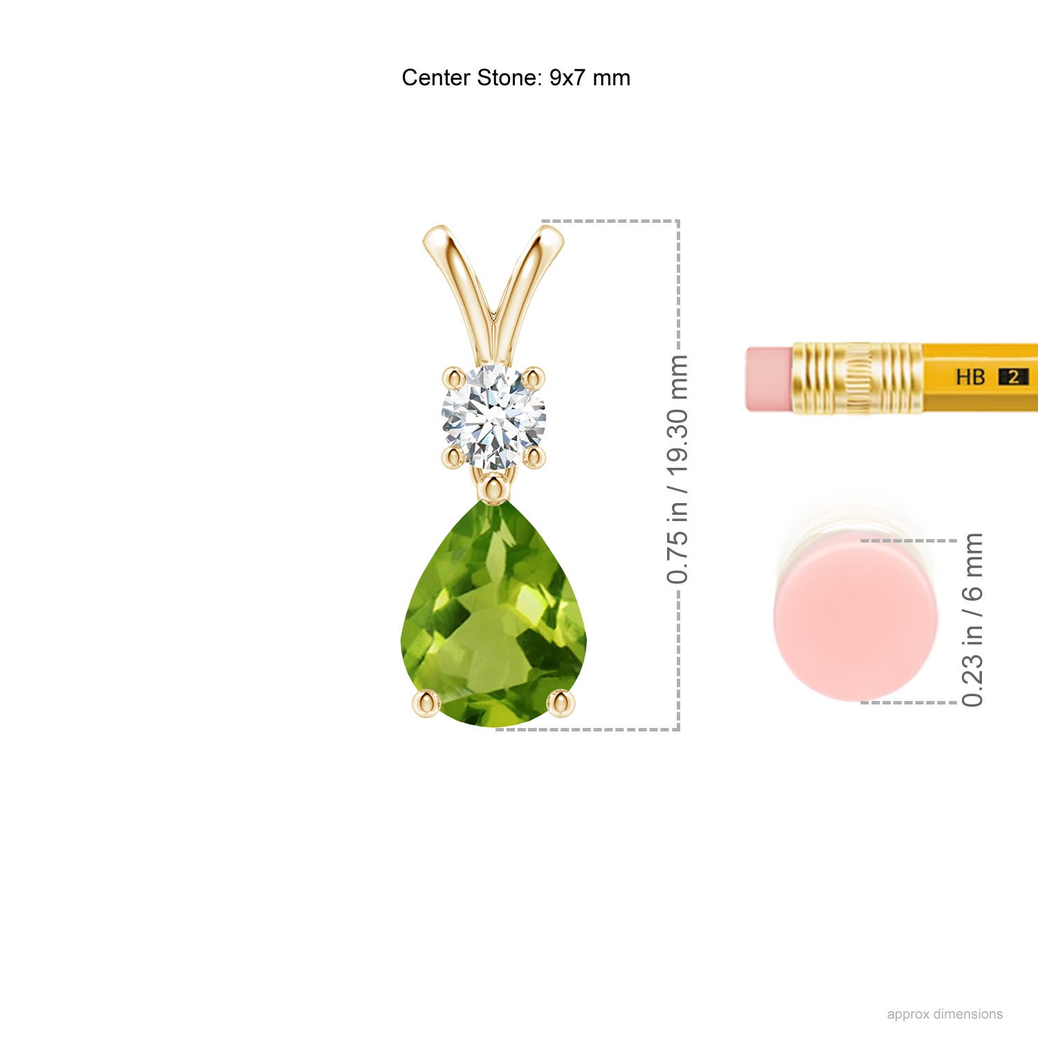 AAAA - Peridot / 1.83 CT / 14 KT Yellow Gold