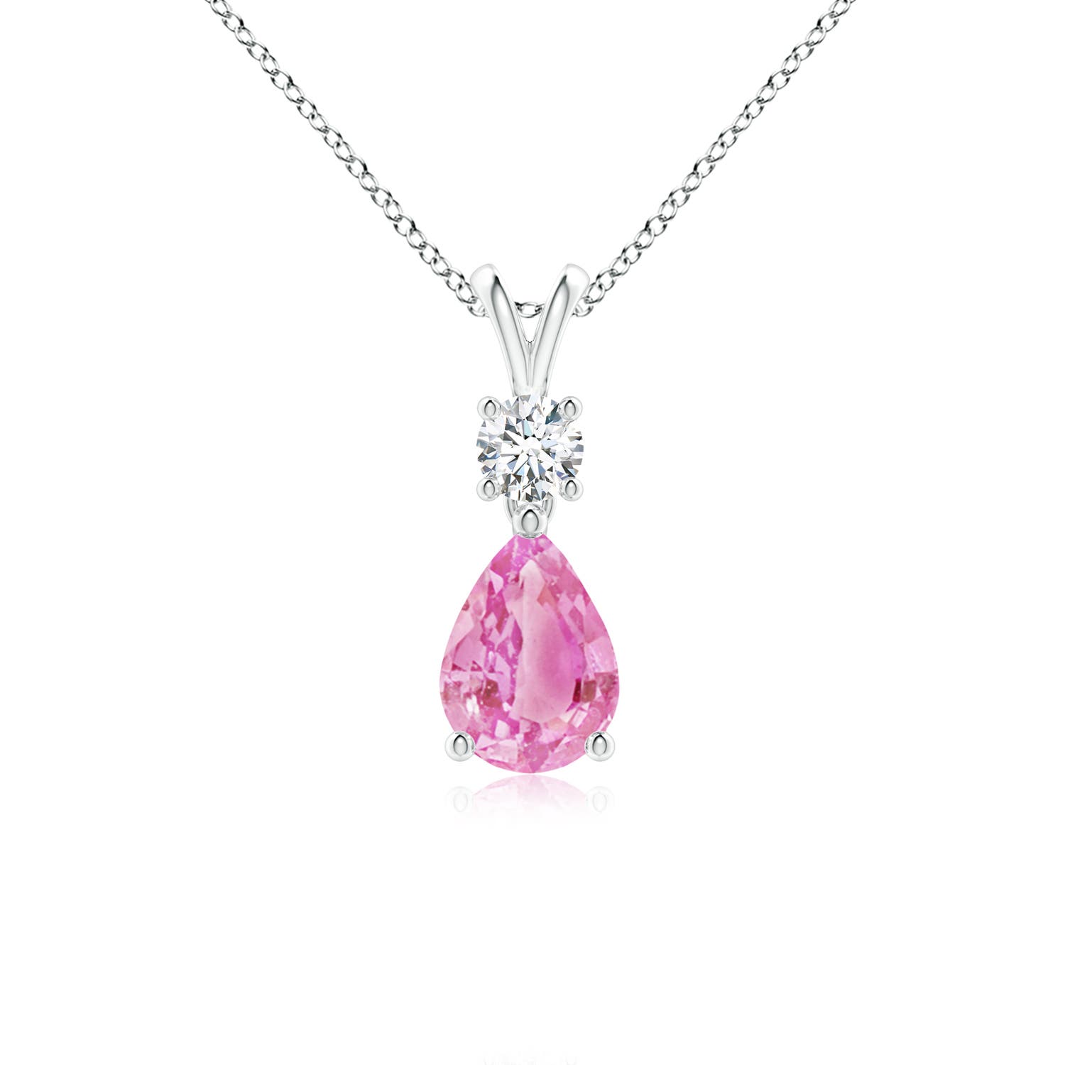 A - Pink Sapphire / 0.86 CT / 14 KT White Gold