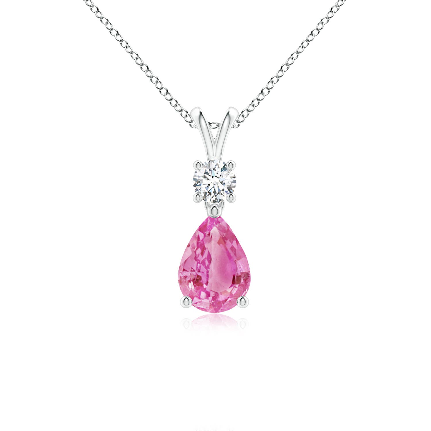 AA - Pink Sapphire / 0.86 CT / 14 KT White Gold