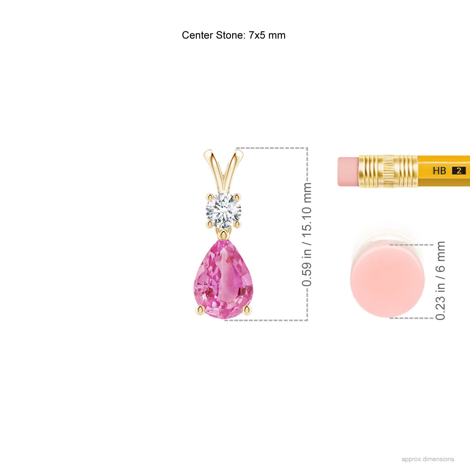 AA - Pink Sapphire / 0.86 CT / 14 KT Yellow Gold