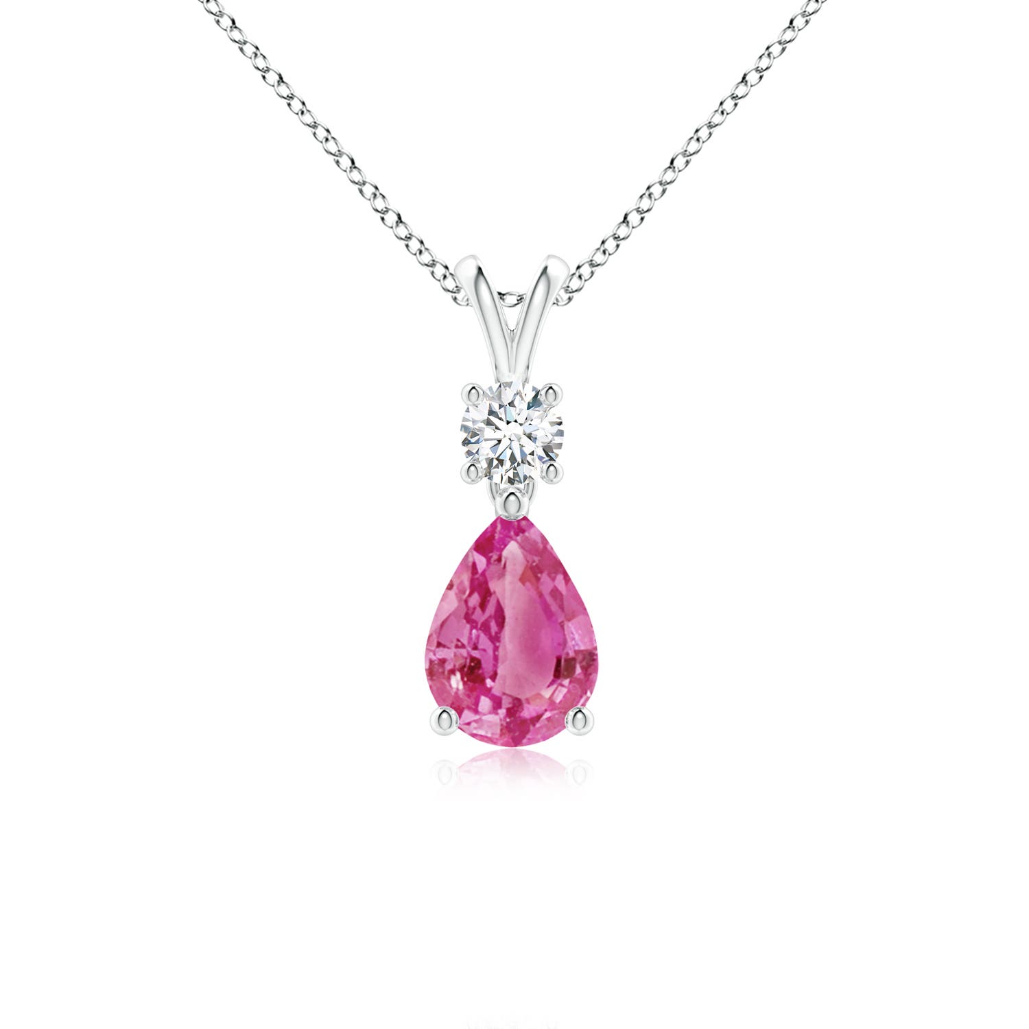 AAA - Pink Sapphire / 0.86 CT / 14 KT White Gold