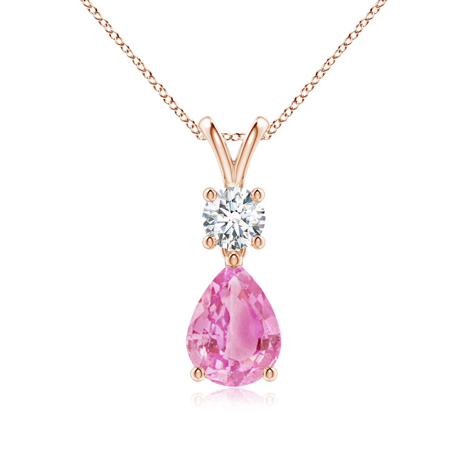 A - Pink Sapphire / 1.48 CT / 14 KT Rose Gold