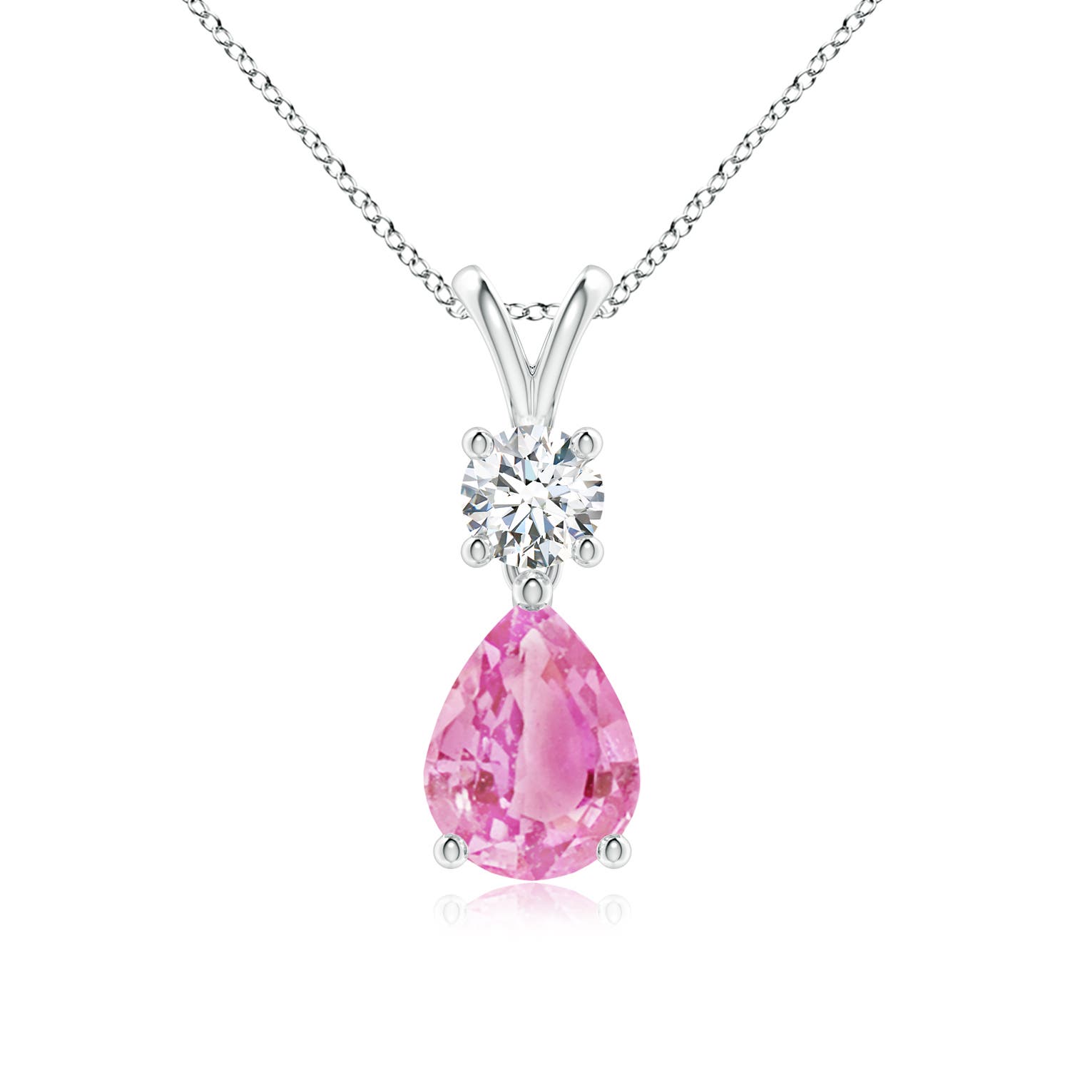 A - Pink Sapphire / 1.48 CT / 14 KT White Gold