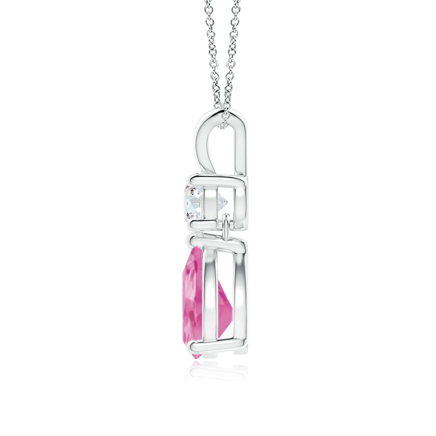 AA - Pink Sapphire / 1.48 CT / 14 KT White Gold