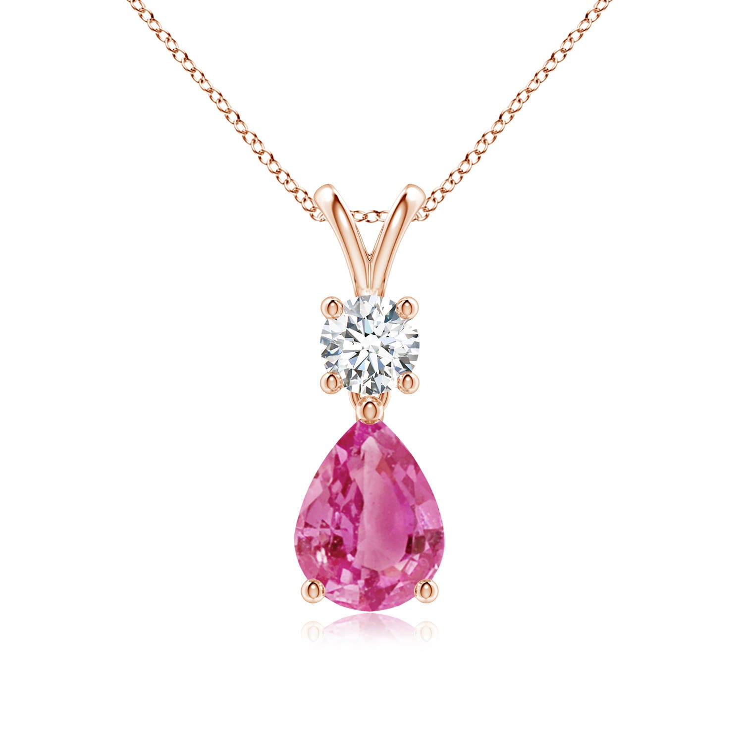 AAA - Pink Sapphire / 1.48 CT / 14 KT Rose Gold