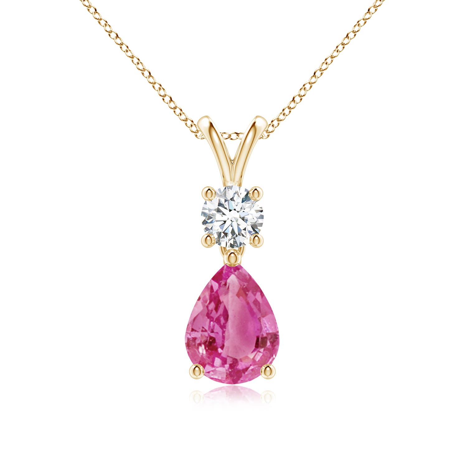 AAA - Pink Sapphire / 1.48 CT / 14 KT Yellow Gold