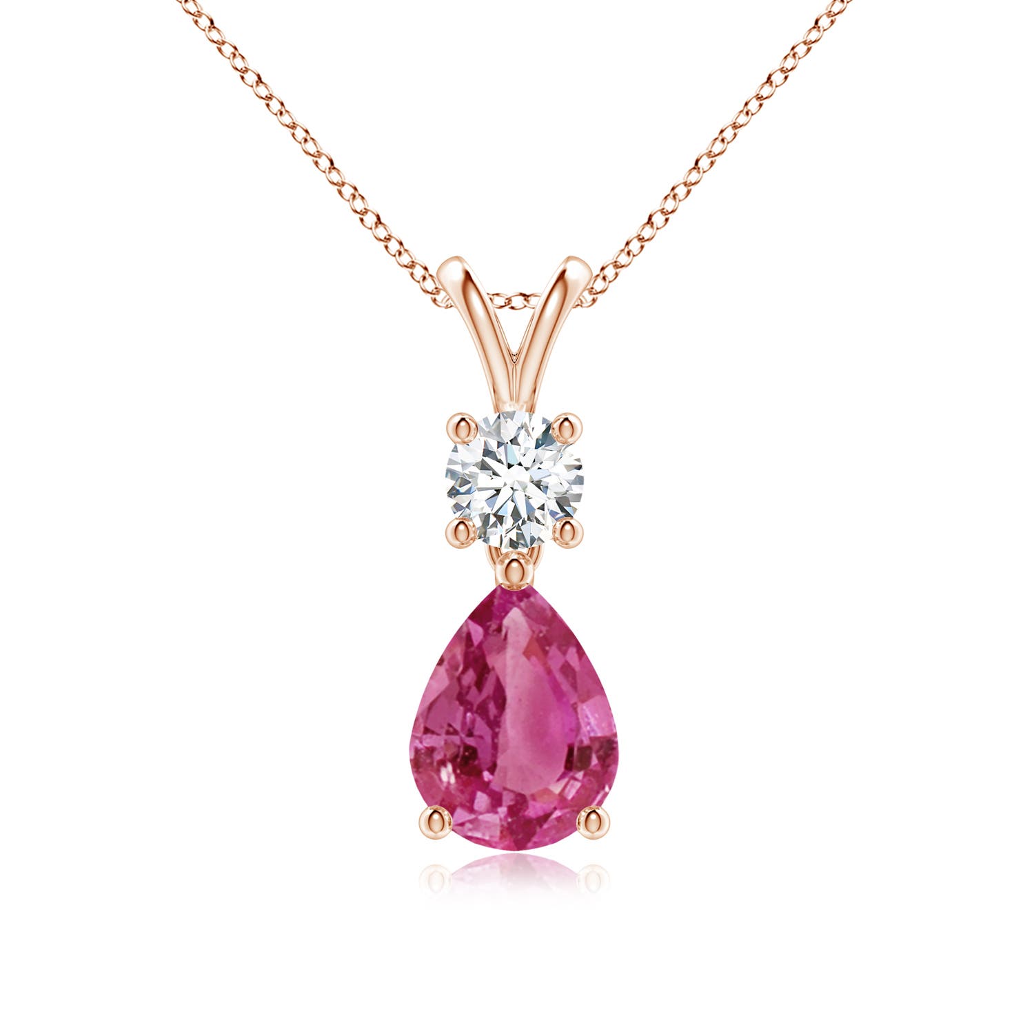 AAAA - Pink Sapphire / 1.48 CT / 14 KT Rose Gold