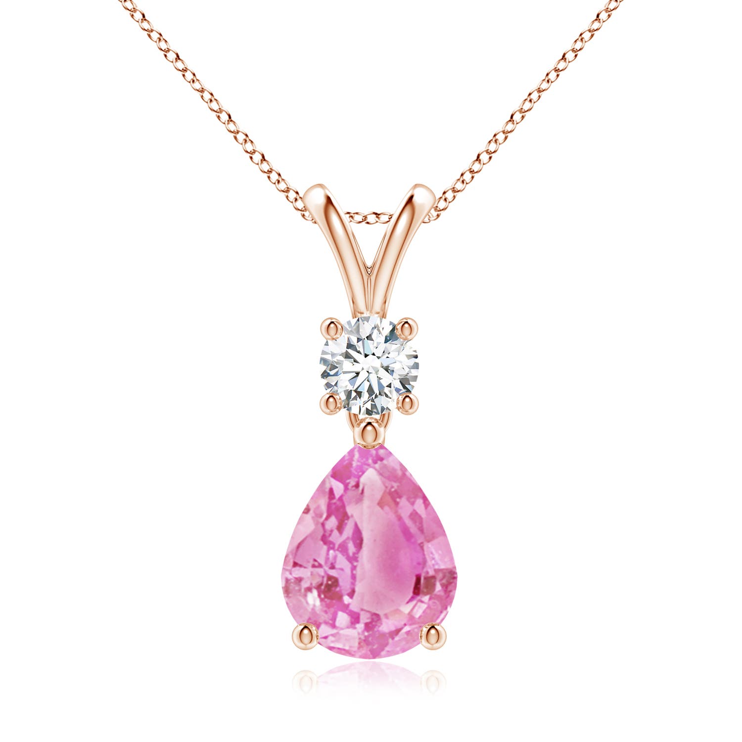 A - Pink Sapphire / 2.13 CT / 14 KT Rose Gold