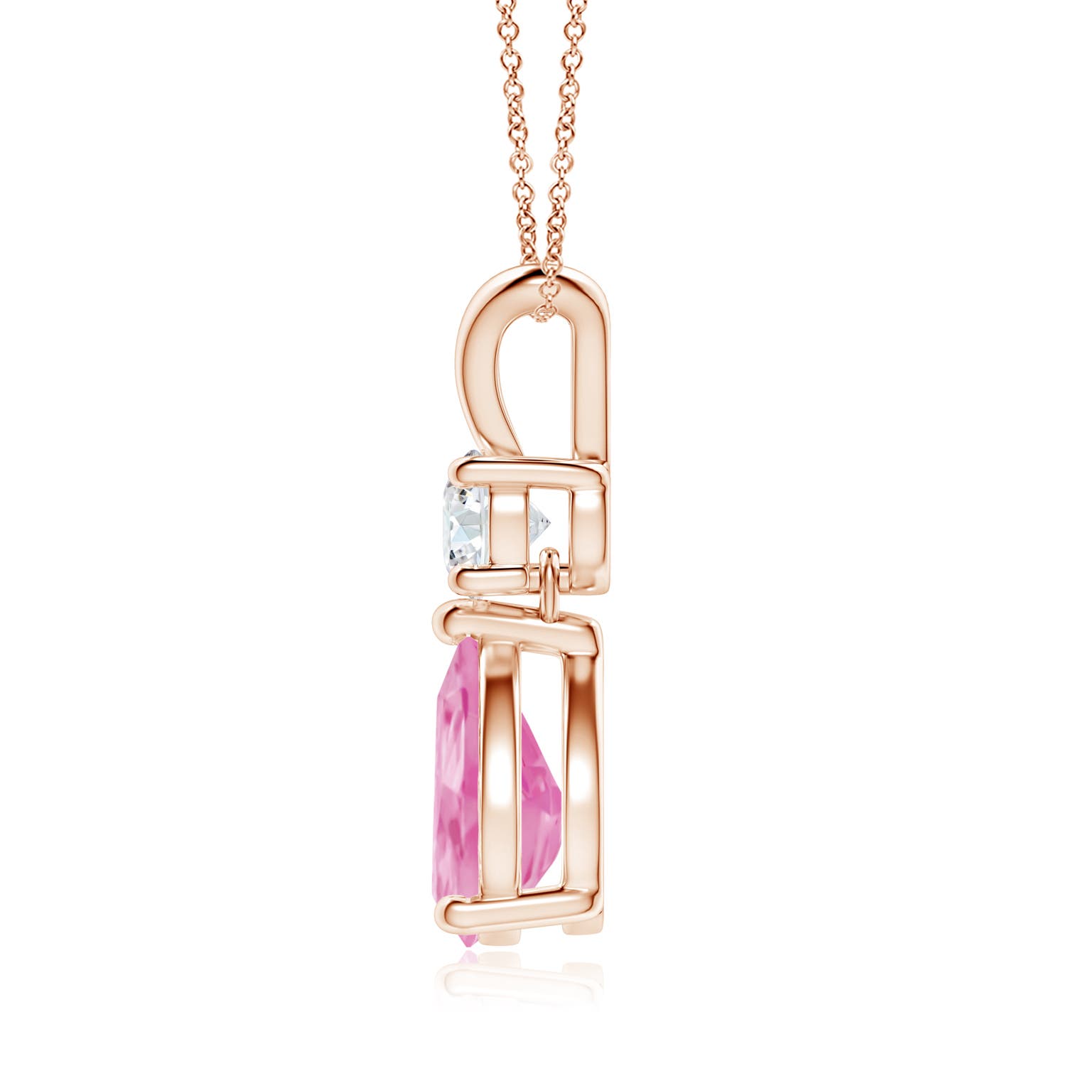 A - Pink Sapphire / 2.13 CT / 14 KT Rose Gold