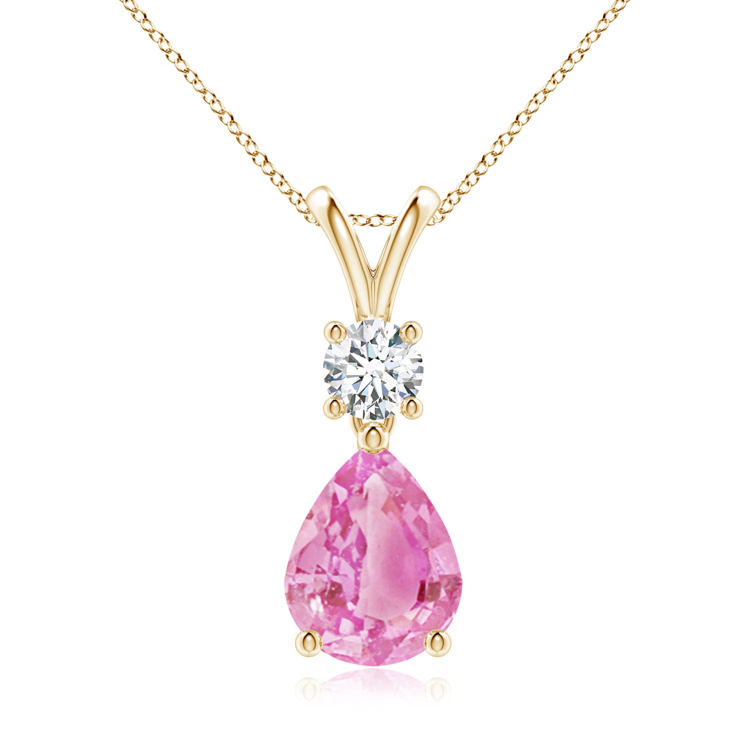 A - Pink Sapphire / 2.13 CT / 14 KT Yellow Gold