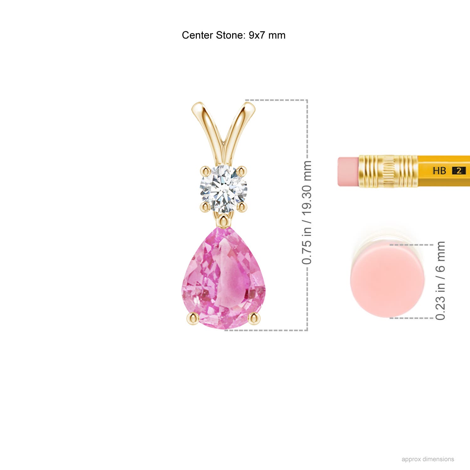 A - Pink Sapphire / 2.13 CT / 14 KT Yellow Gold