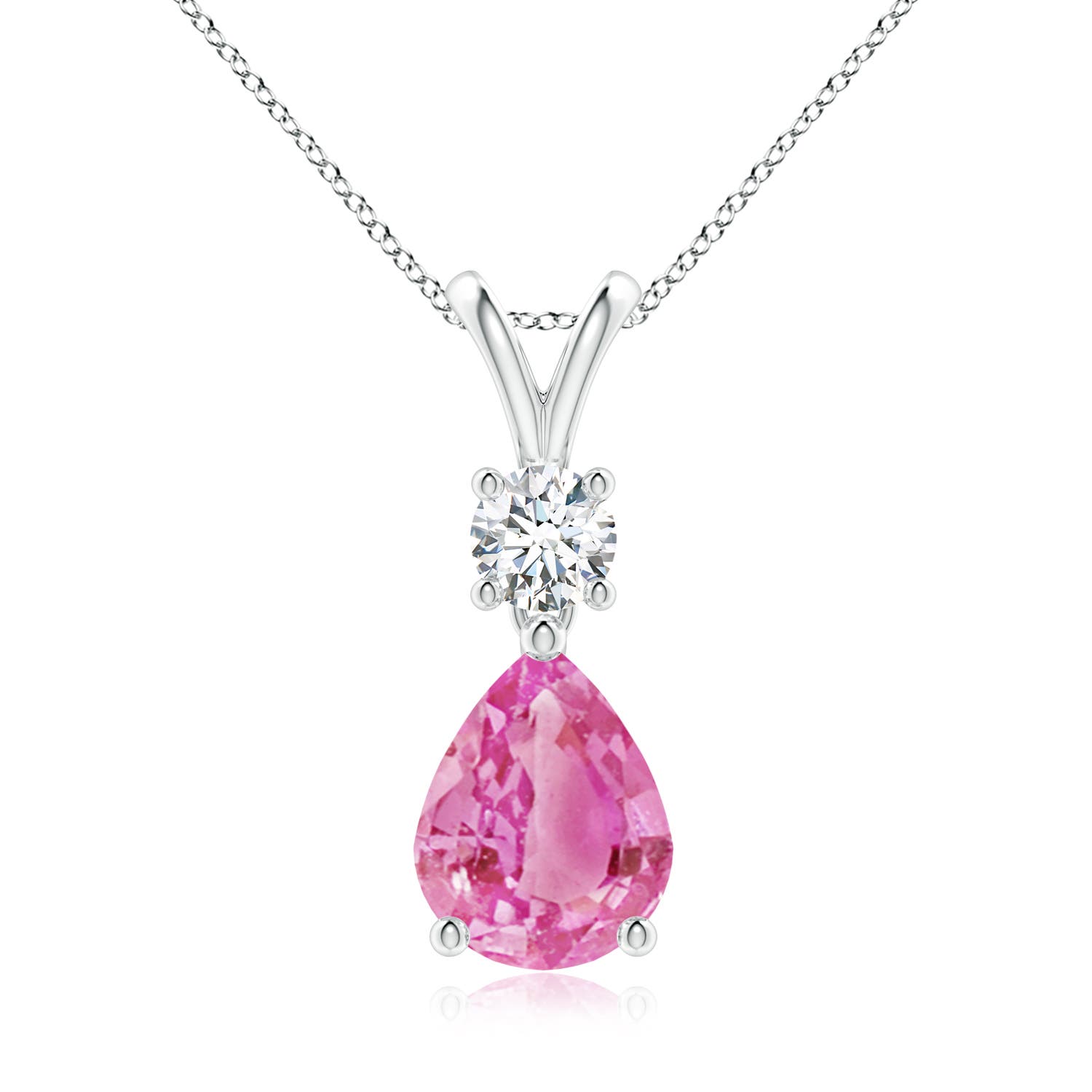 AA - Pink Sapphire / 2.13 CT / 14 KT White Gold