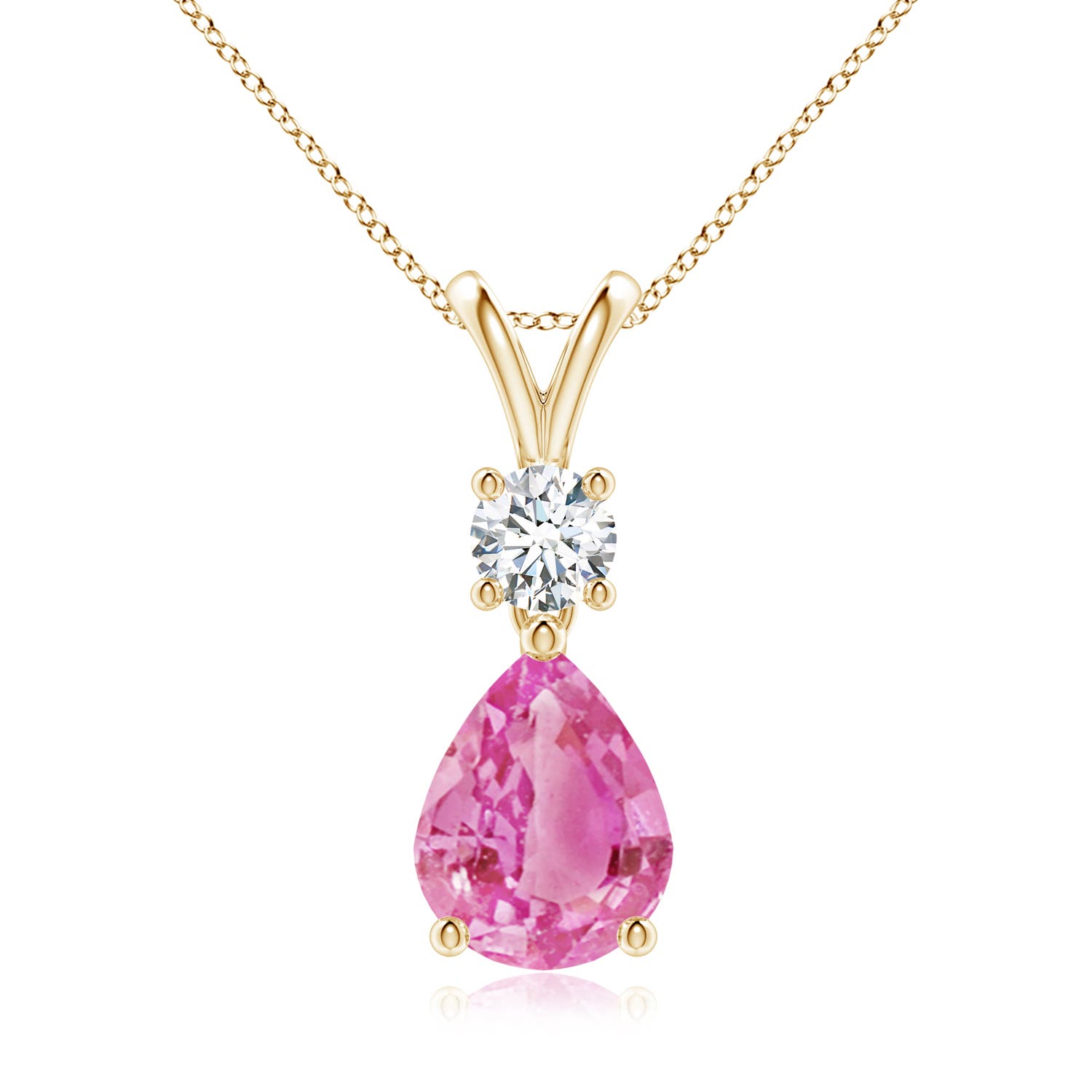 AA - Pink Sapphire / 2.13 CT / 14 KT Yellow Gold