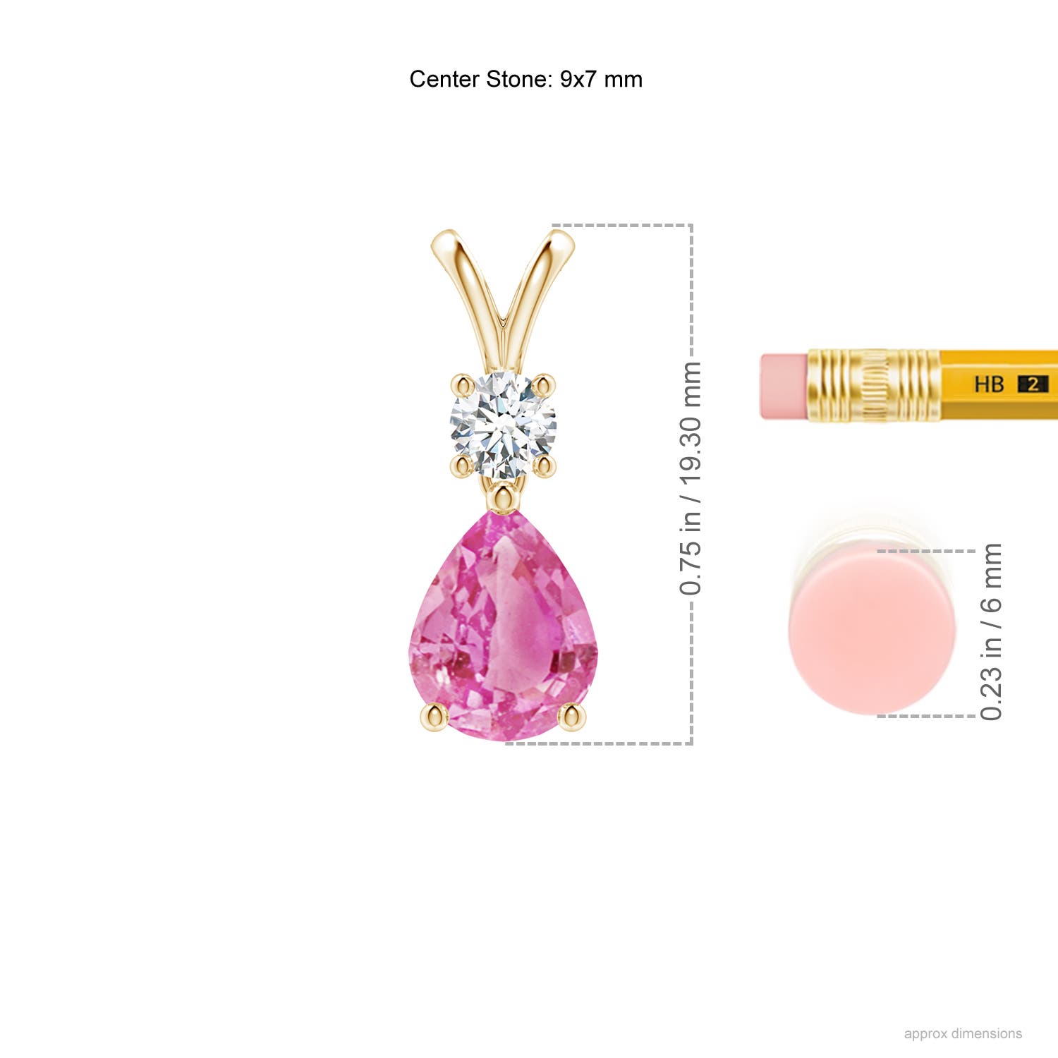 AA - Pink Sapphire / 2.13 CT / 14 KT Yellow Gold