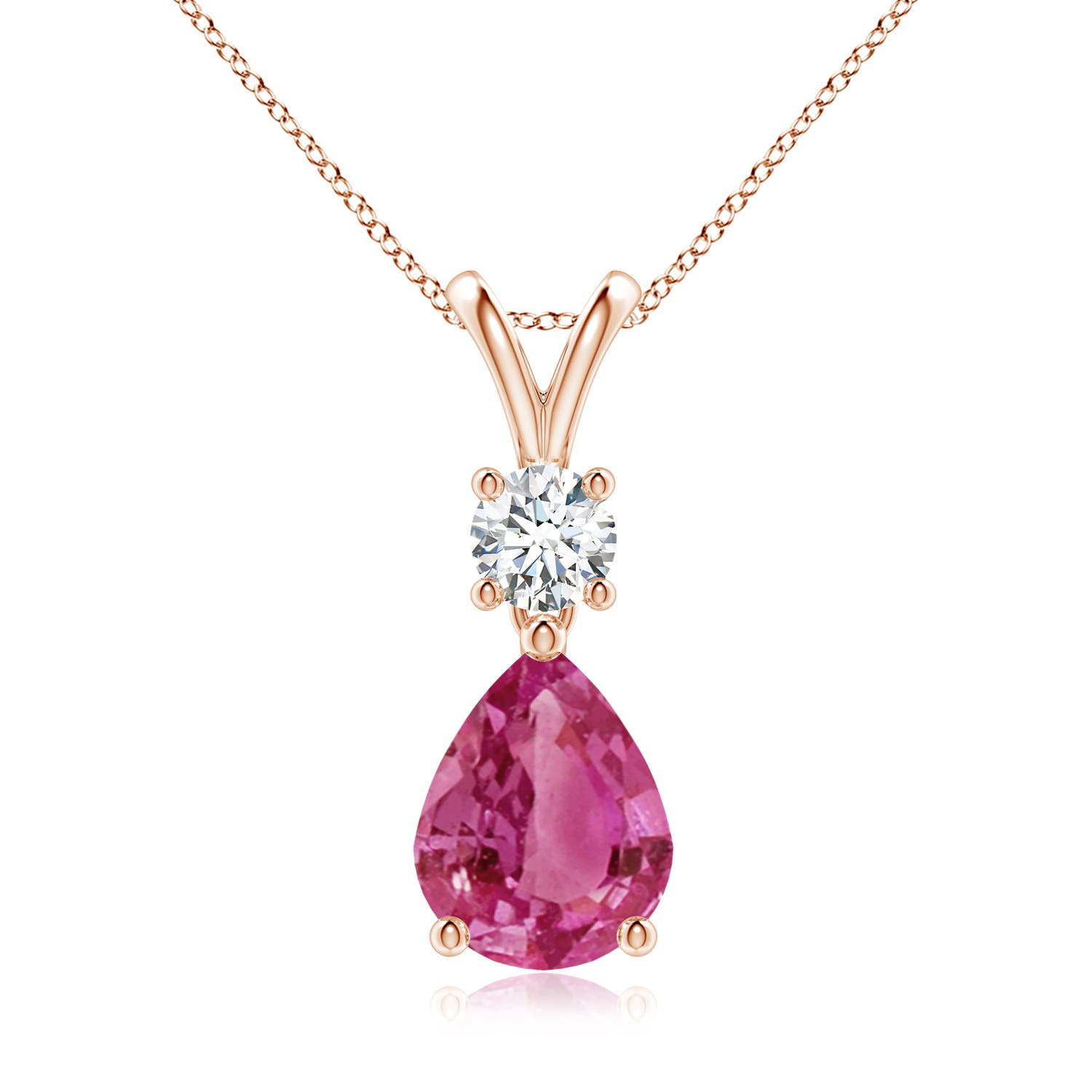 AAAA - Pink Sapphire / 2.13 CT / 14 KT Rose Gold