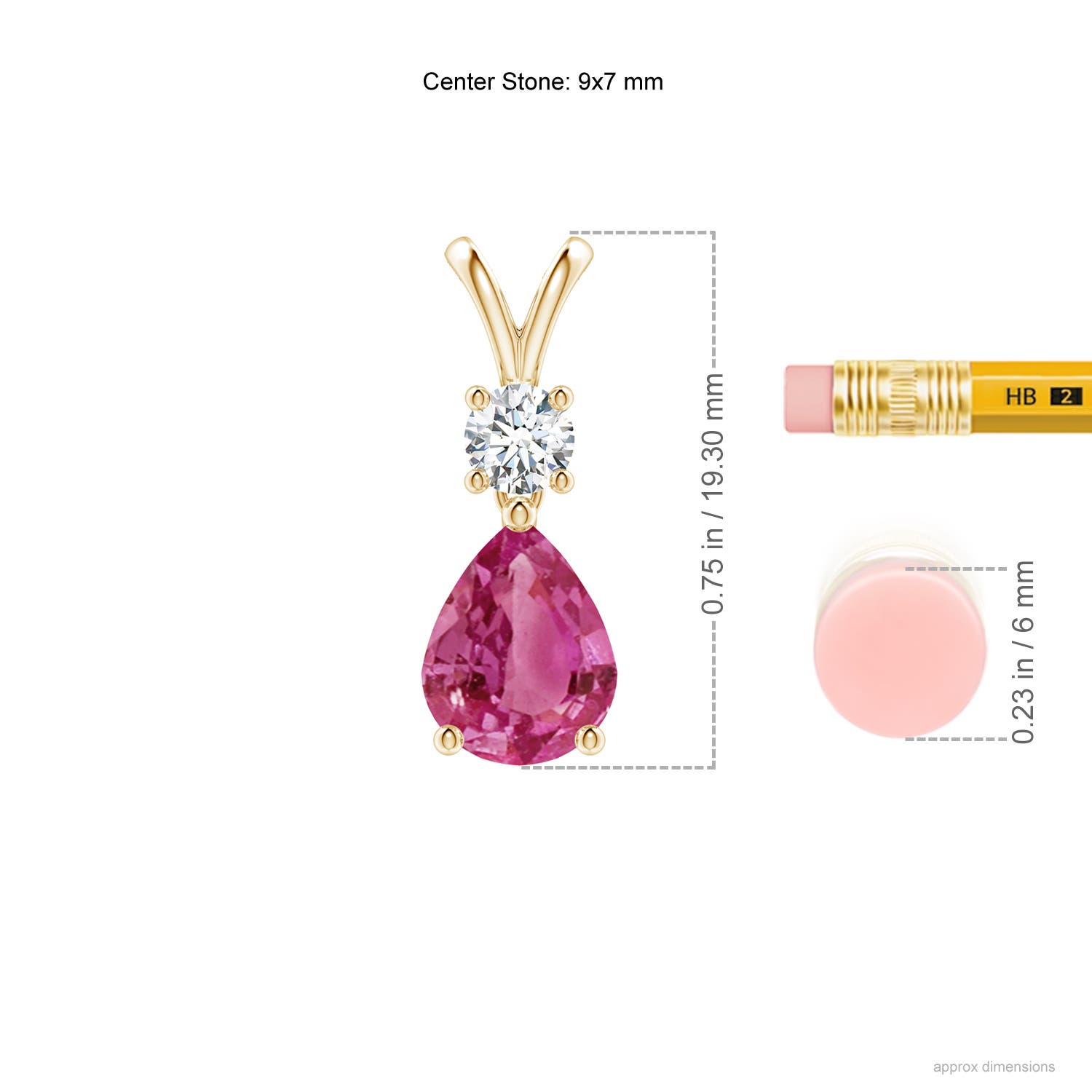 AAAA - Pink Sapphire / 2.13 CT / 14 KT Yellow Gold