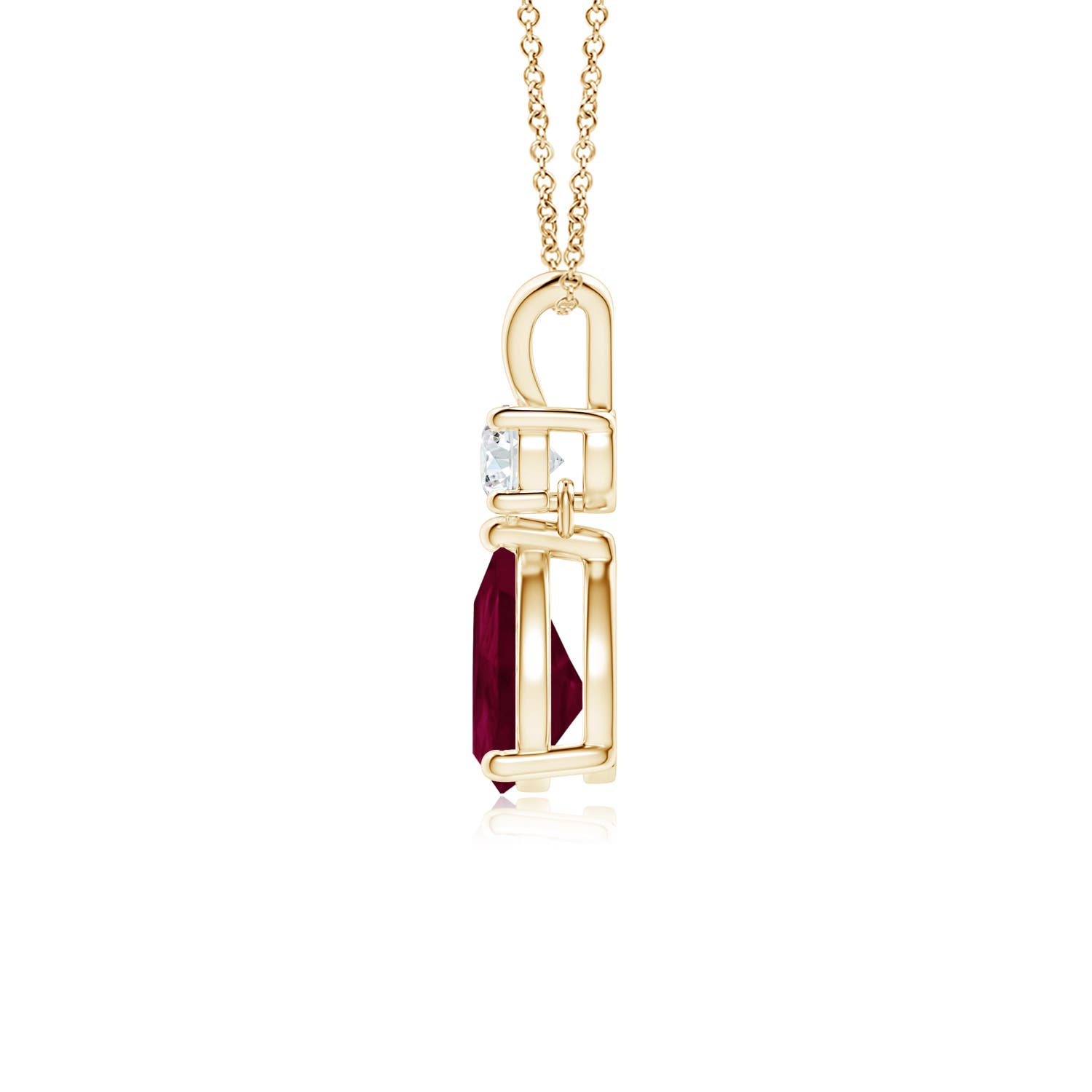 A - Ruby / 0.91 CT / 14 KT Yellow Gold