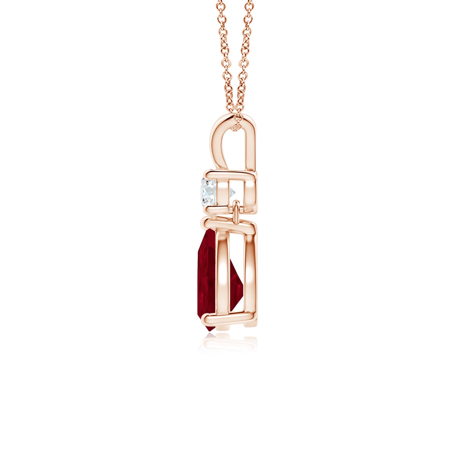 AA - Ruby / 0.91 CT / 14 KT Rose Gold