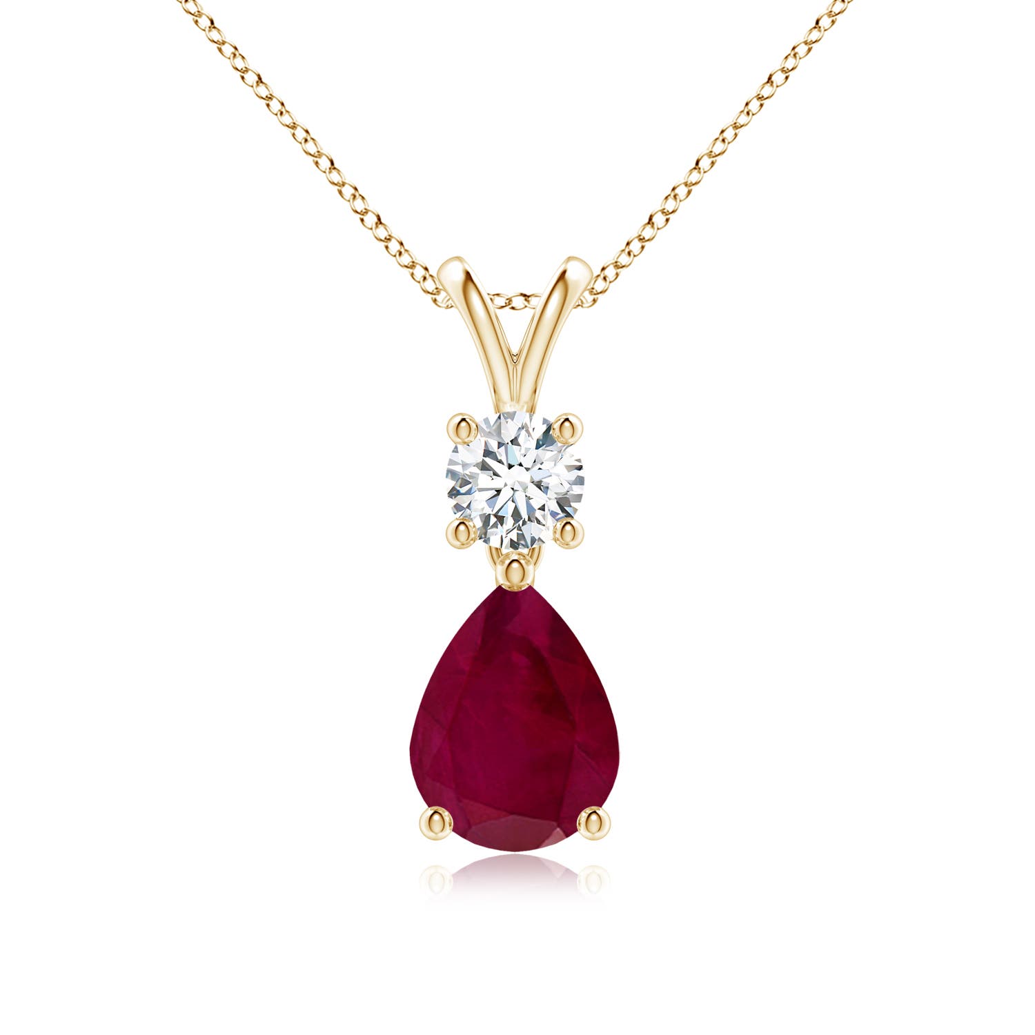 A - Ruby / 1.38 CT / 14 KT Yellow Gold