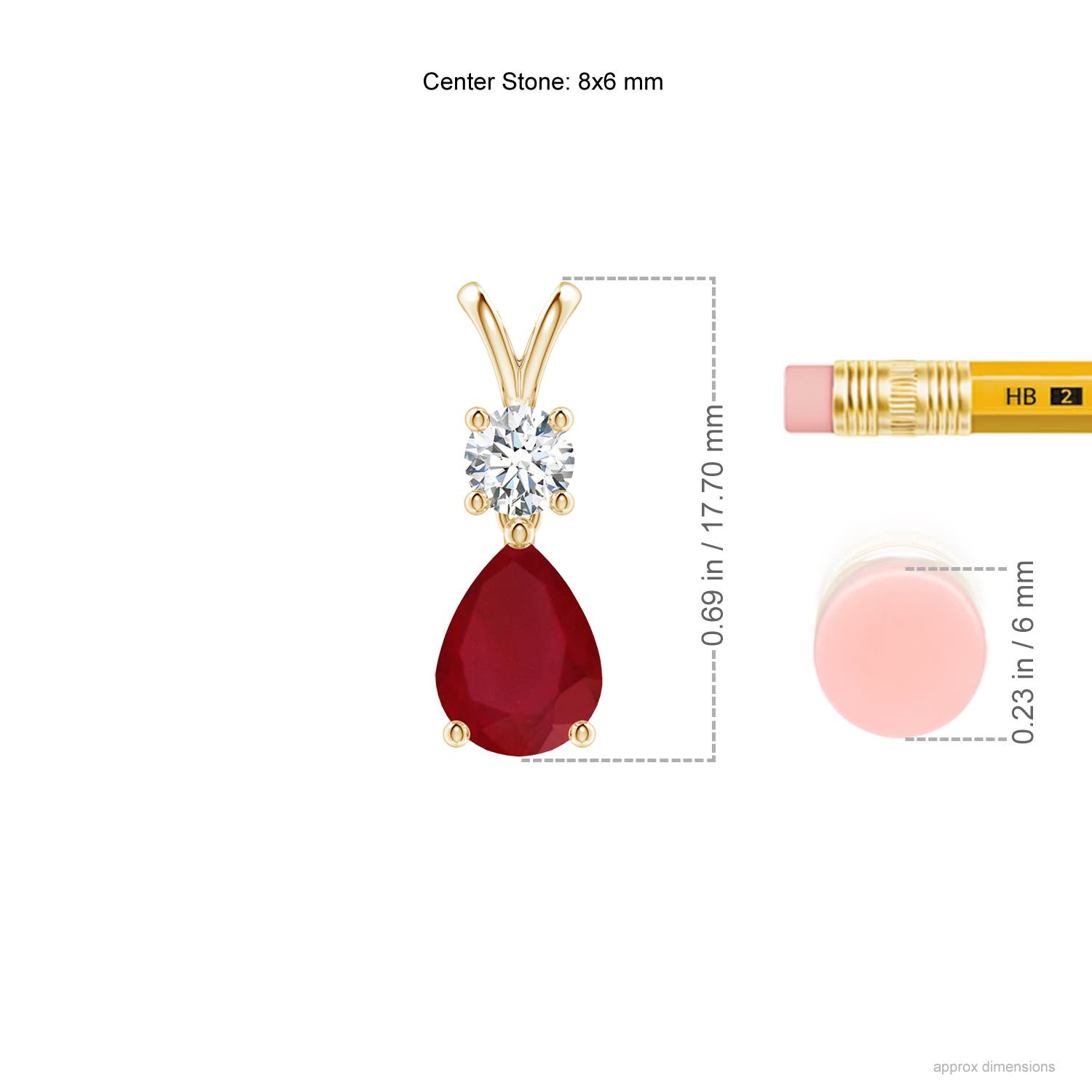 AA - Ruby / 1.38 CT / 14 KT Yellow Gold