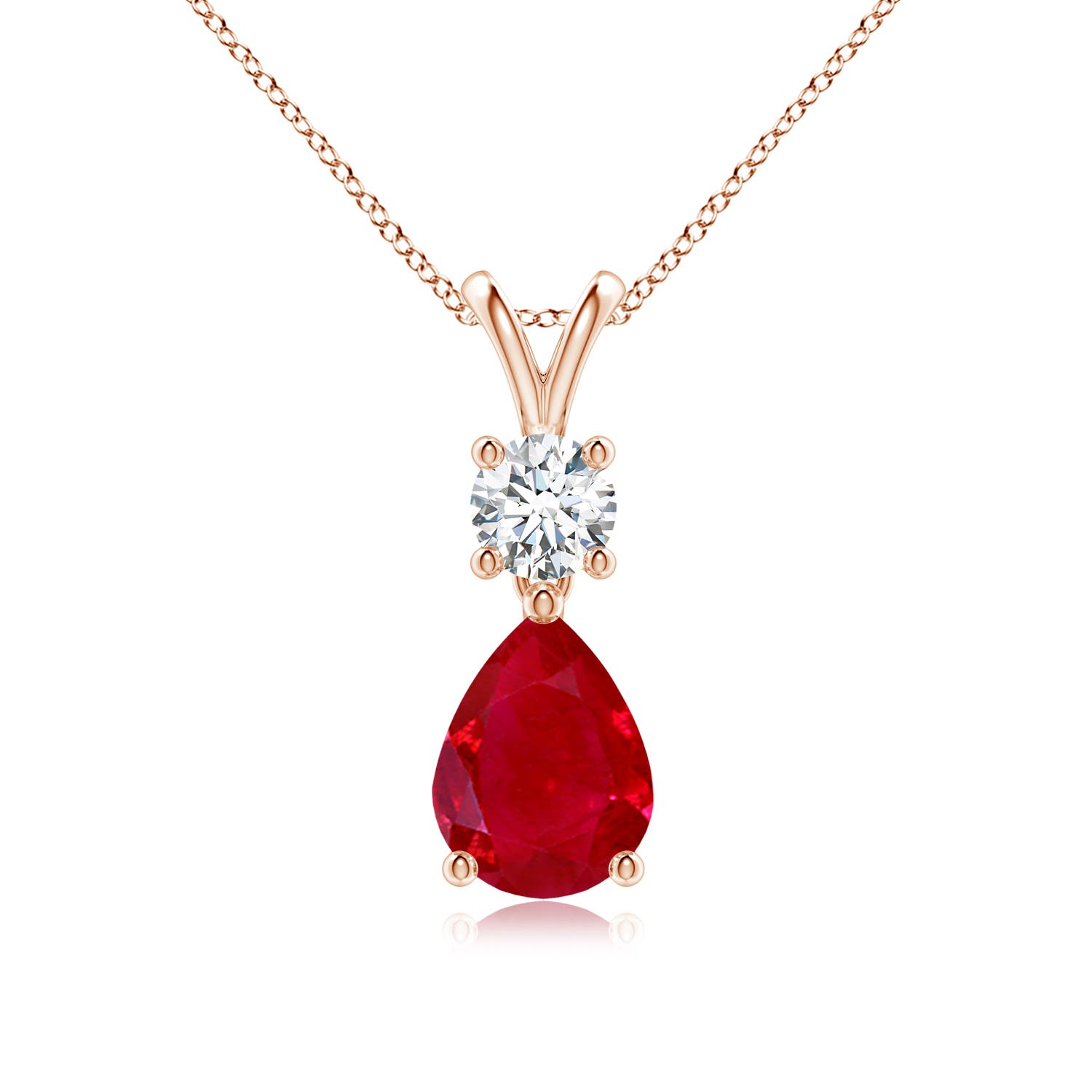 AAA - Ruby / 1.38 CT / 14 KT Rose Gold