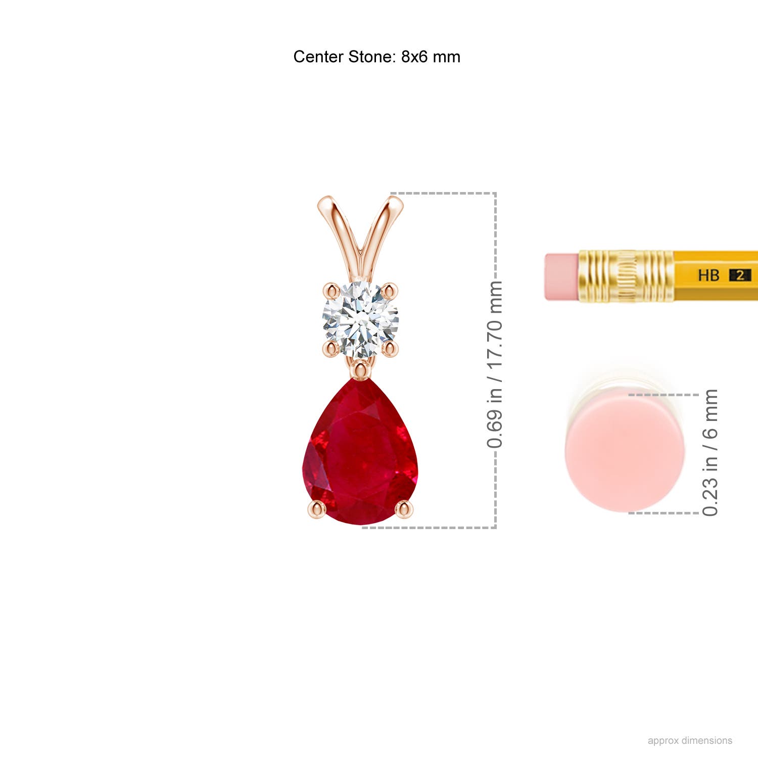 AAA - Ruby / 1.38 CT / 14 KT Rose Gold