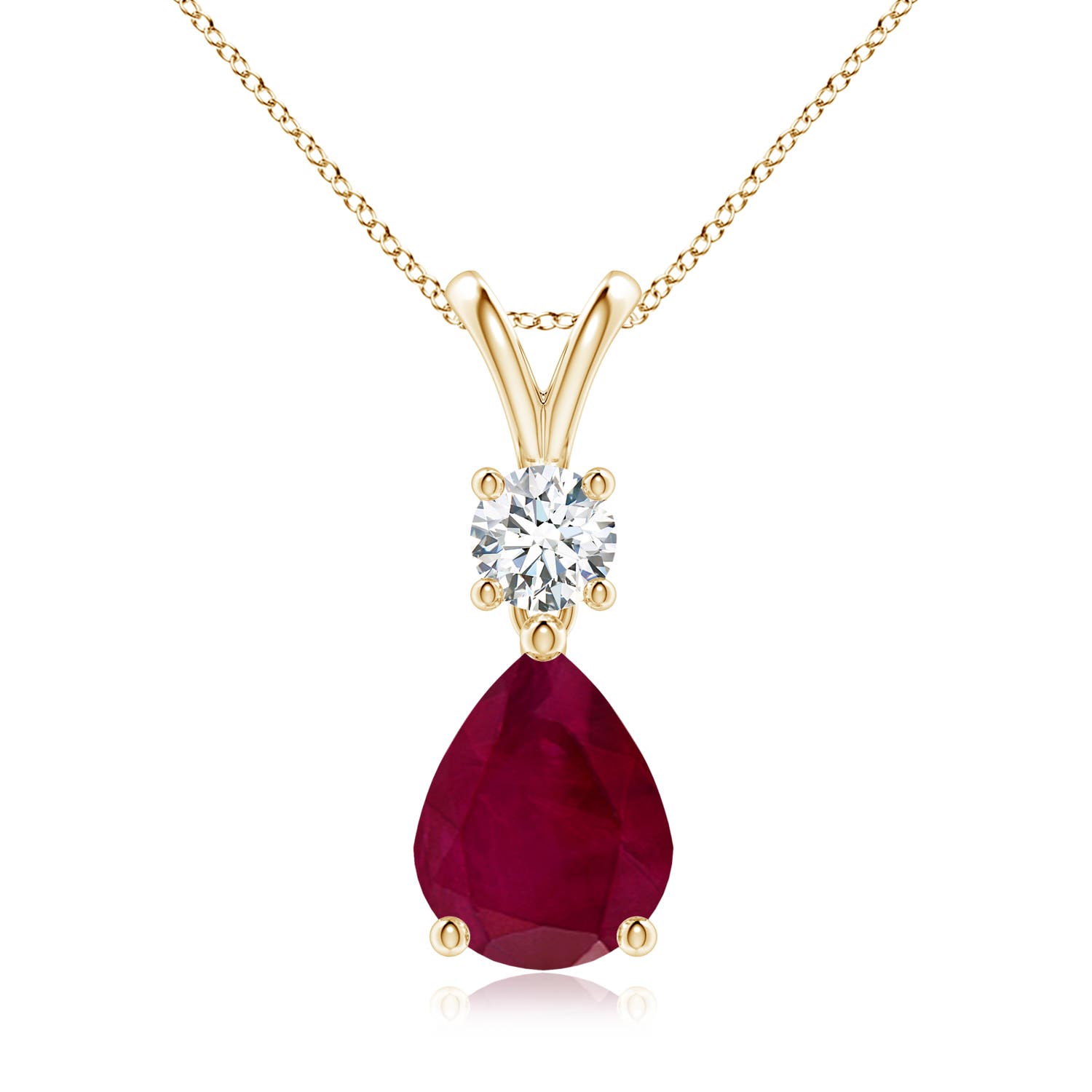 A - Ruby / 2.13 CT / 14 KT Yellow Gold