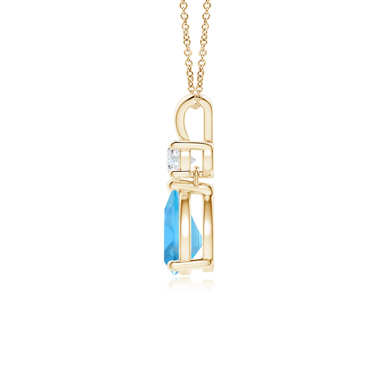 AA - Swiss Blue Topaz / 0.91 CT / 14 KT Yellow Gold