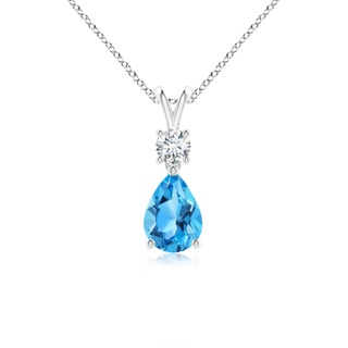 Pear AAA Swiss Blue Topaz