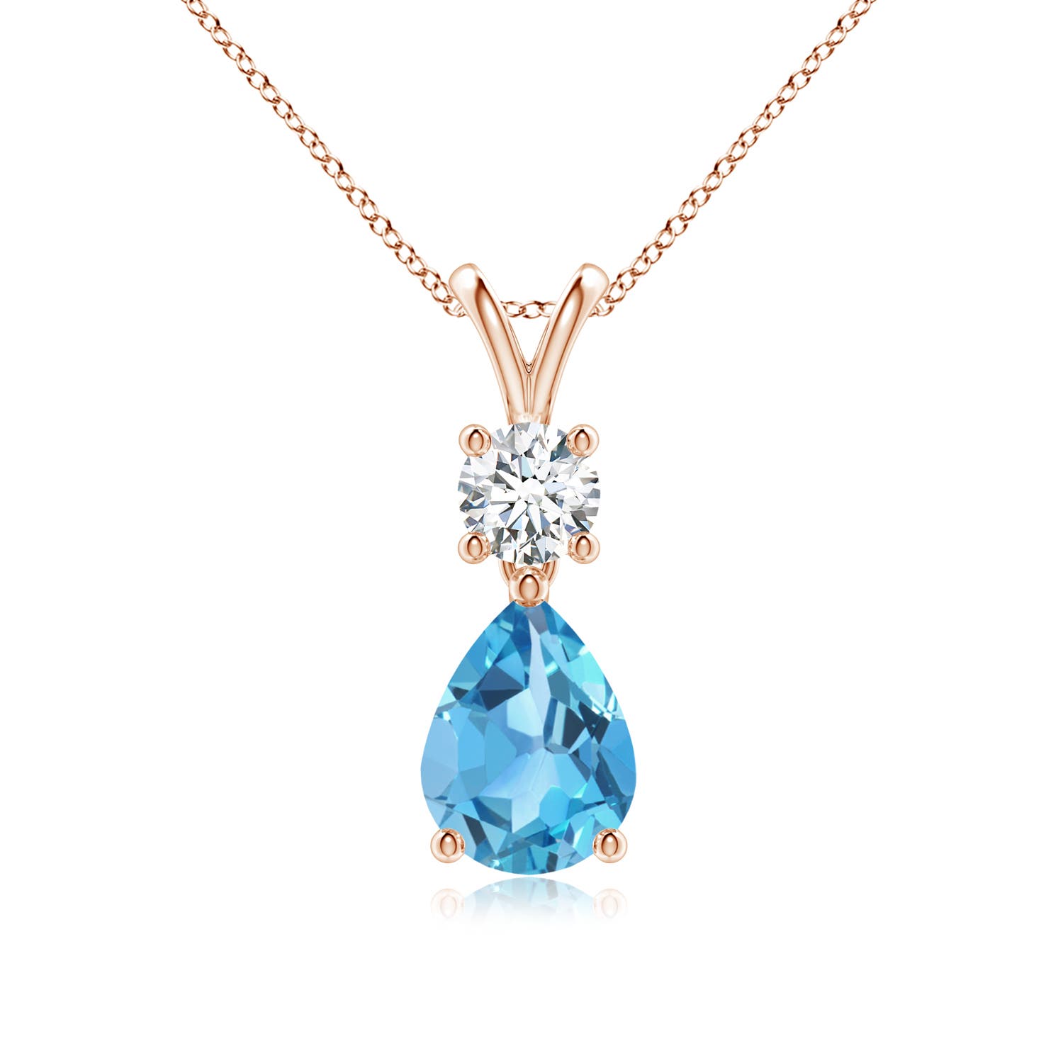 AA - Swiss Blue Topaz / 1.78 CT / 14 KT Rose Gold