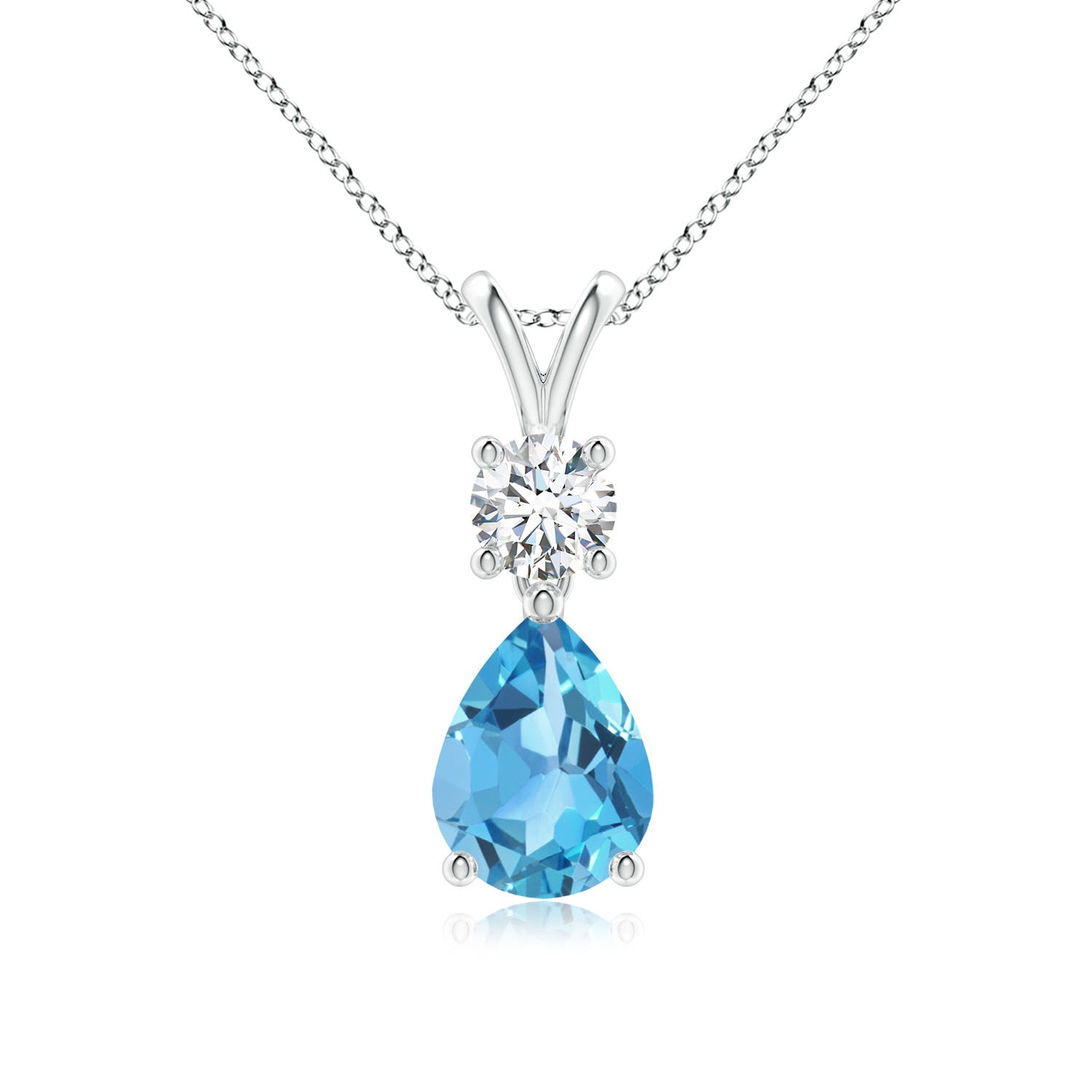 AA - Swiss Blue Topaz / 1.78 CT / 14 KT White Gold